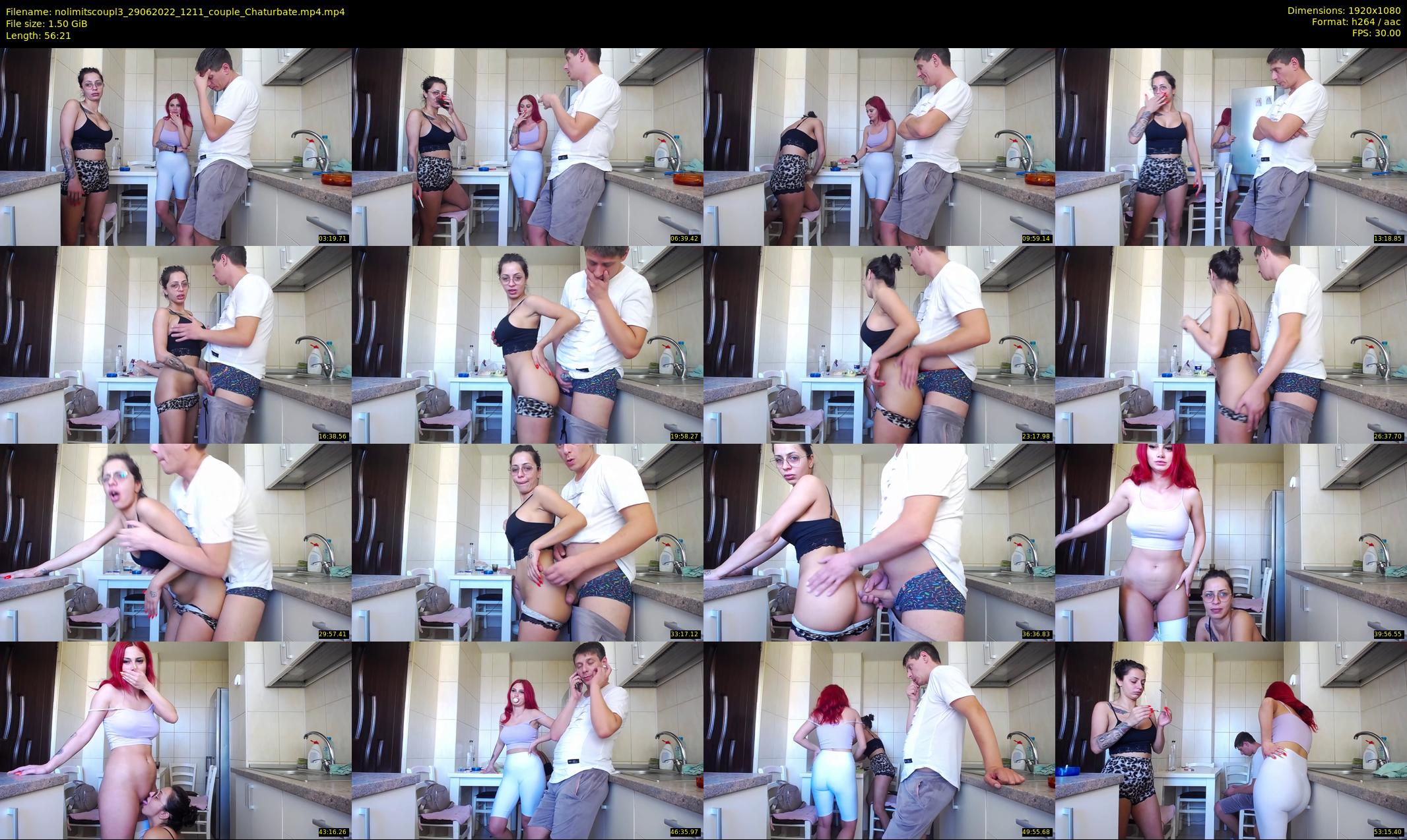 nolimitscoupl3 — 57 minute Chaturbate couple cam show recording, 1080p, Jun 29, 2022