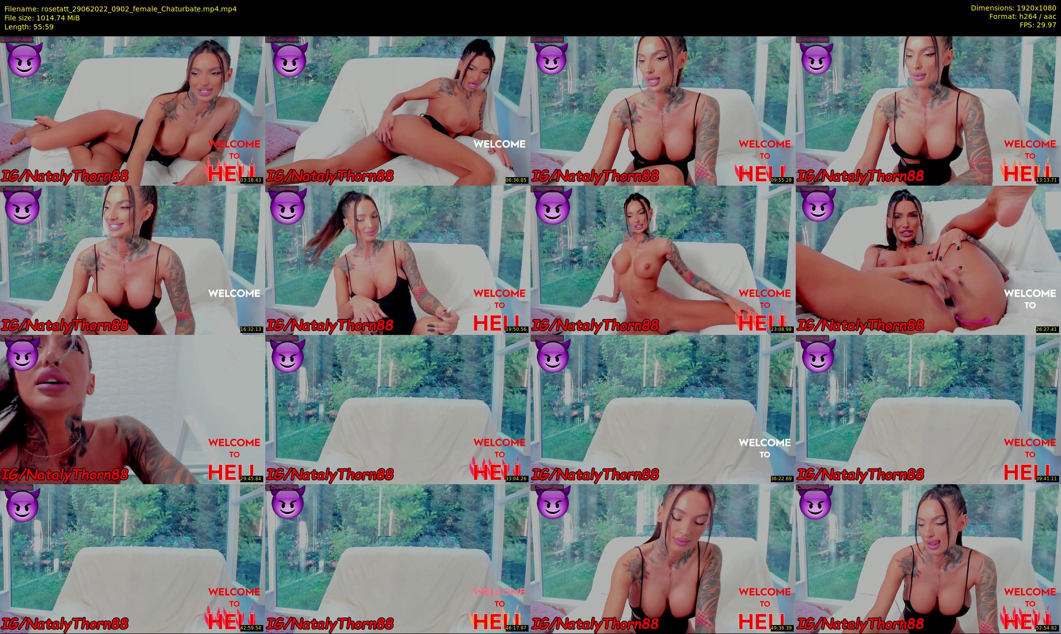 rosetatt — 56 minute Chaturbate female cam show recording, 1080p, Jun 29, 2022