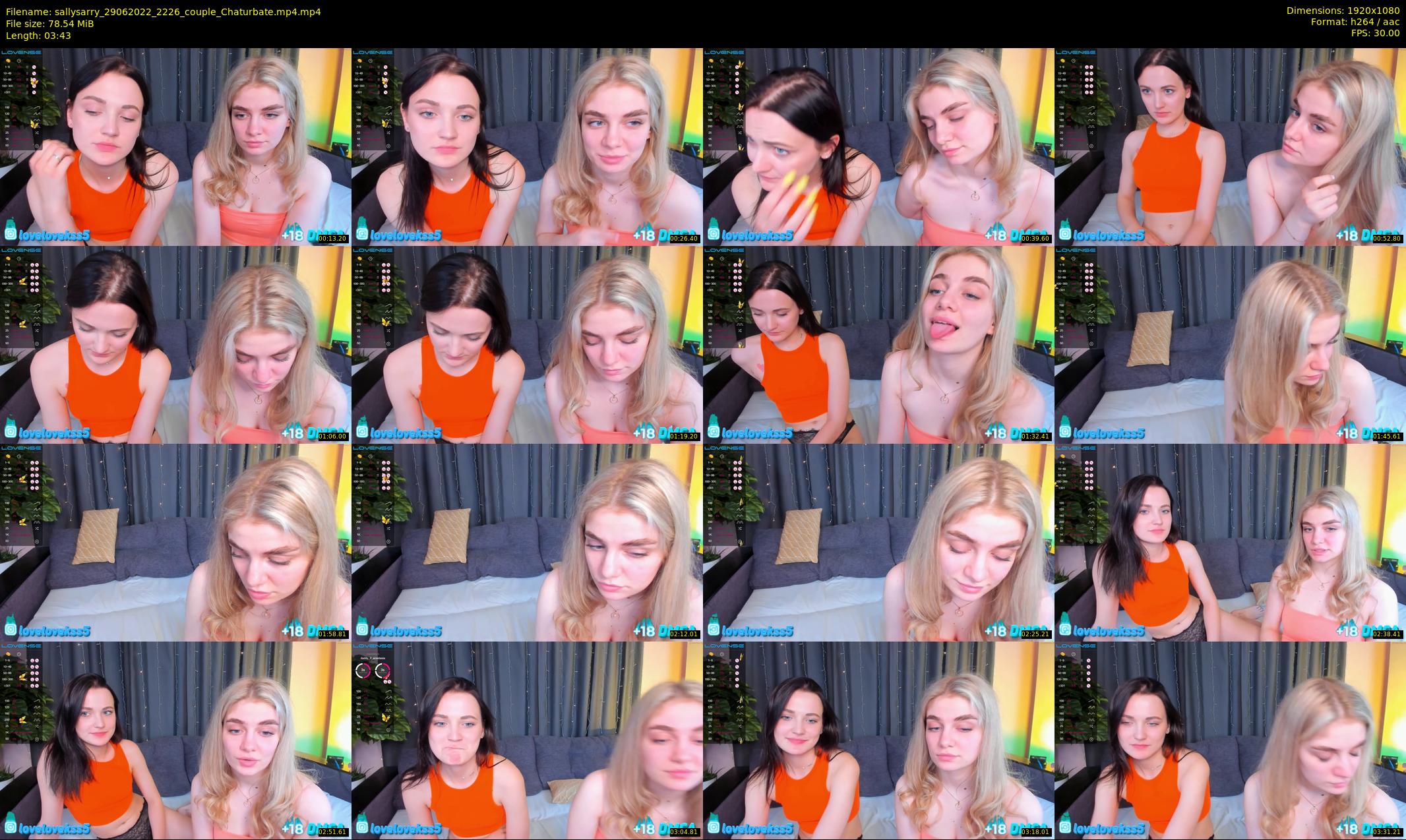 sallysarry — 4 minute Chaturbate couple cam show recording, 1080p, Jun 29, 2022