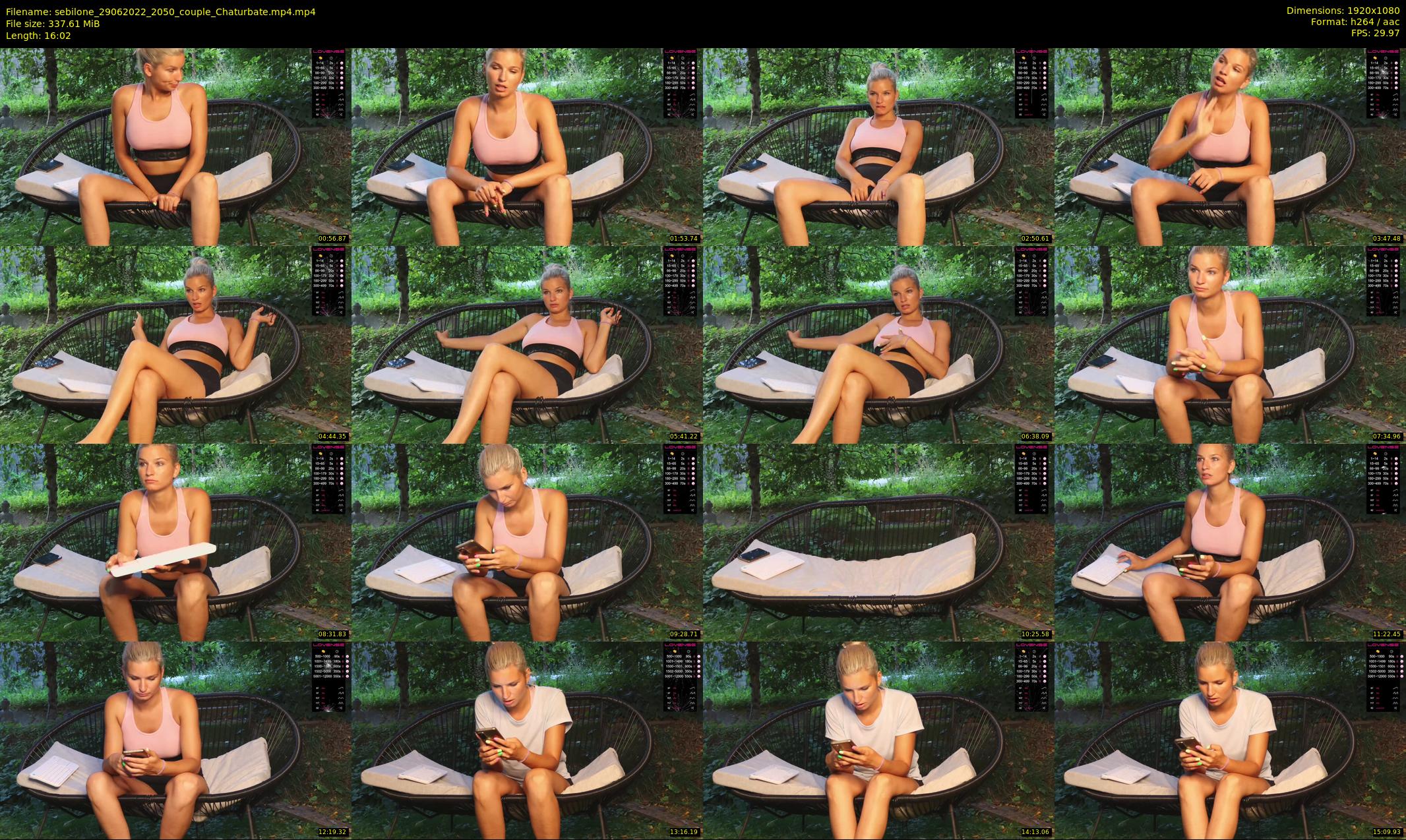 sebilone — 17 minute Chaturbate couple cam show recording, 1080p, Jun 29, 2022