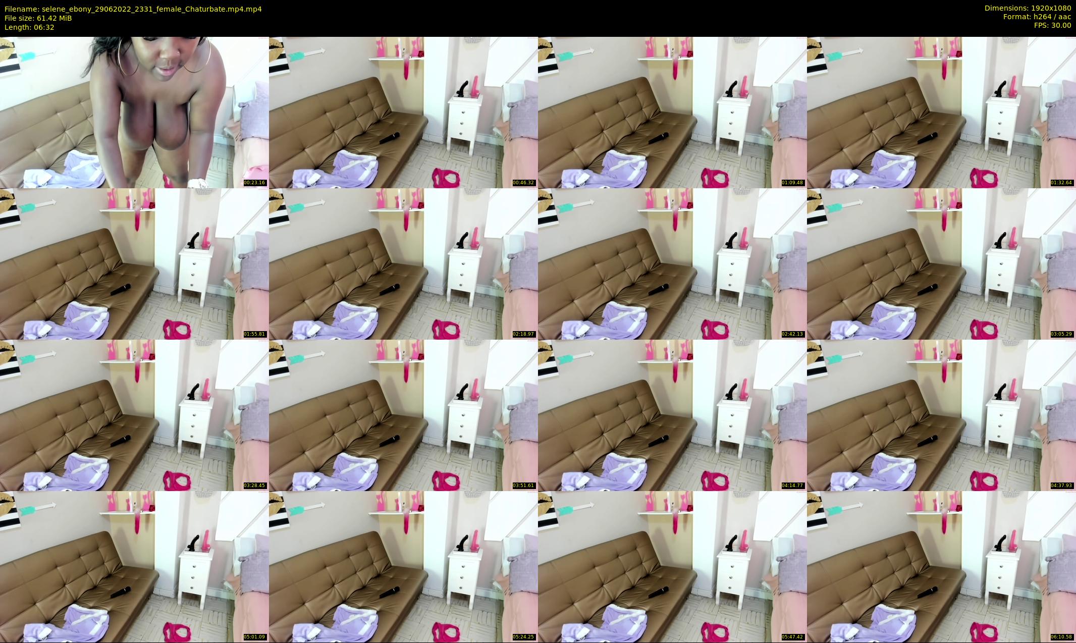 selene_ebony — 7 minute Chaturbate female cam show recording, 1080p, Jun 29, 2022