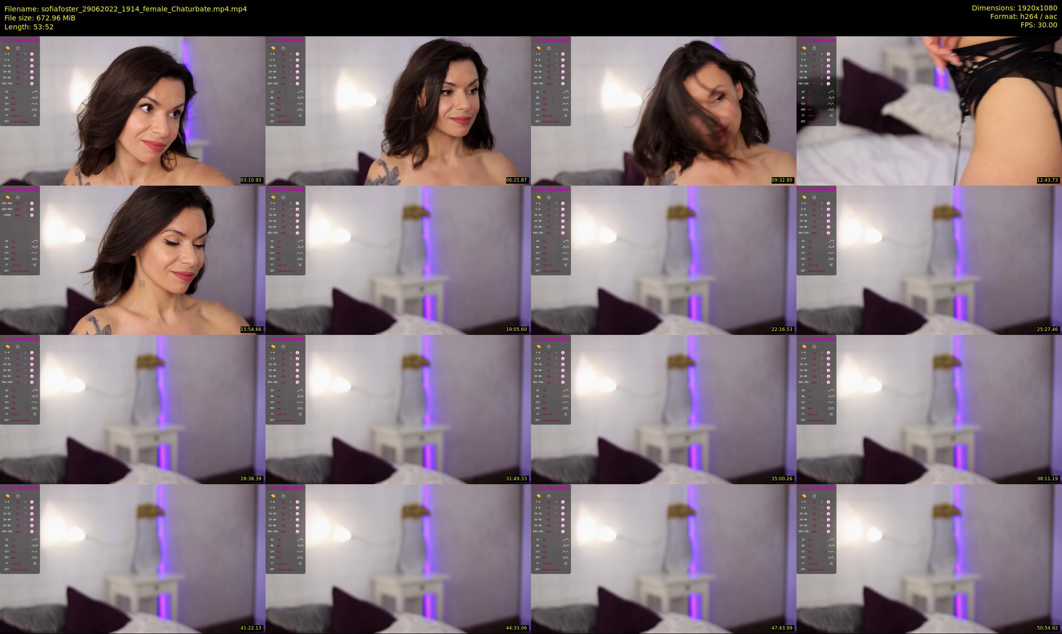 sofiafoster — 54 minute Chaturbate female cam show recording, 1080p, Jun 29, 2022