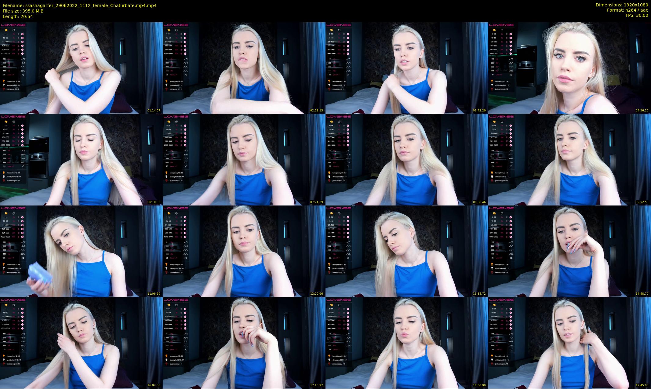 ssashagarter — 21 minute Chaturbate female cam show recording, 1080p, Jun 29, 2022