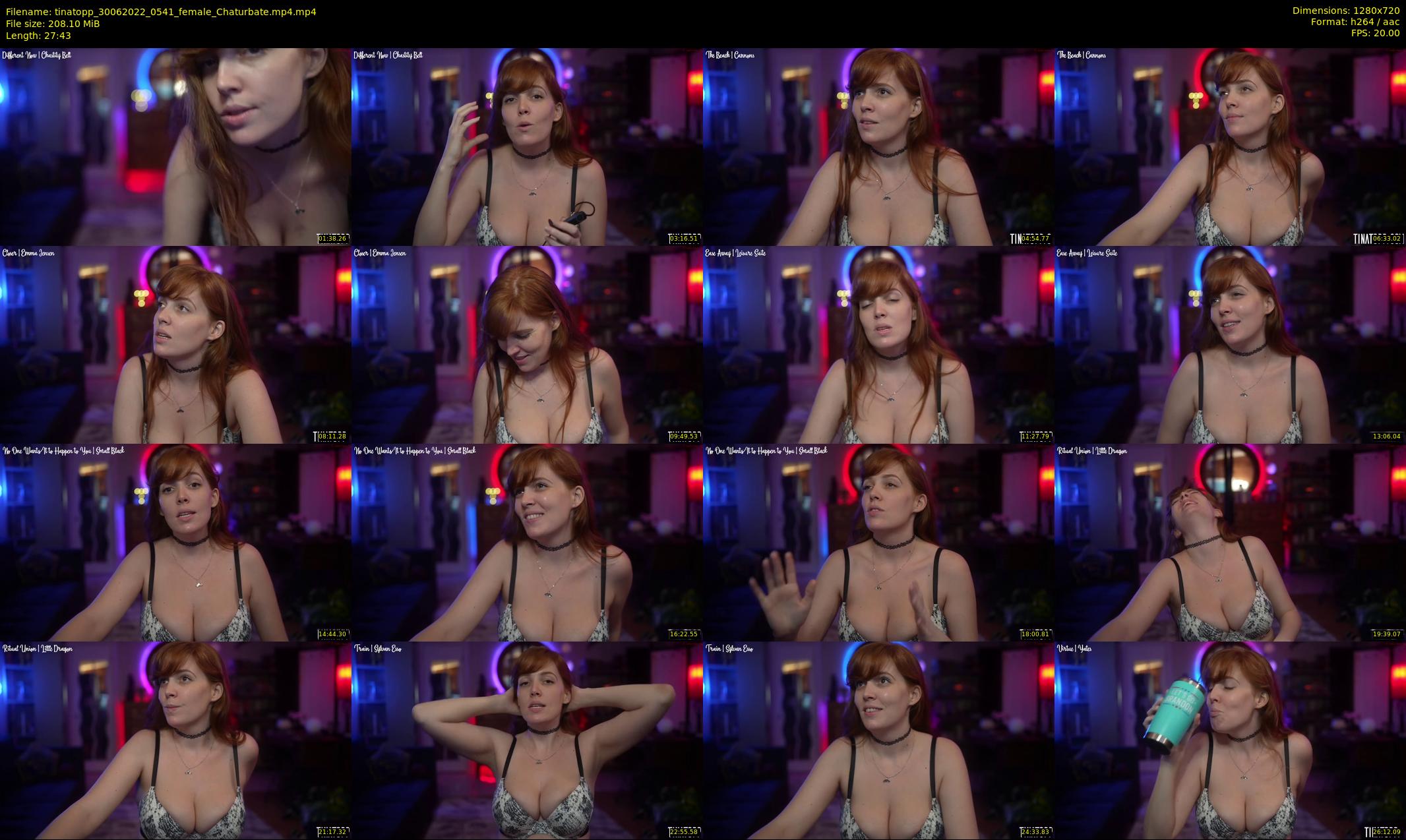 tinatopp — 28 minute Chaturbate female cam show recording, 720p, Jun 30, 2022