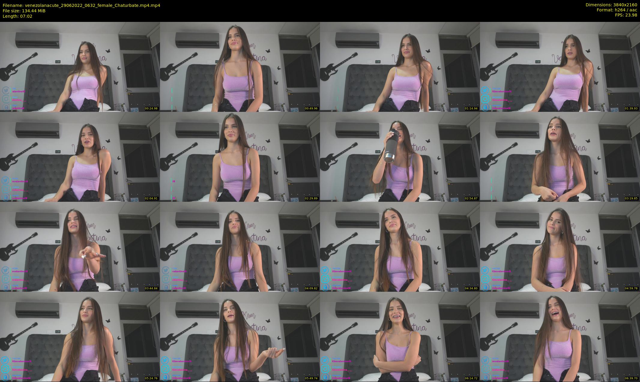 venezolanacute — 8 minute Chaturbate female cam show recording, 4K, Jun 29, 2022