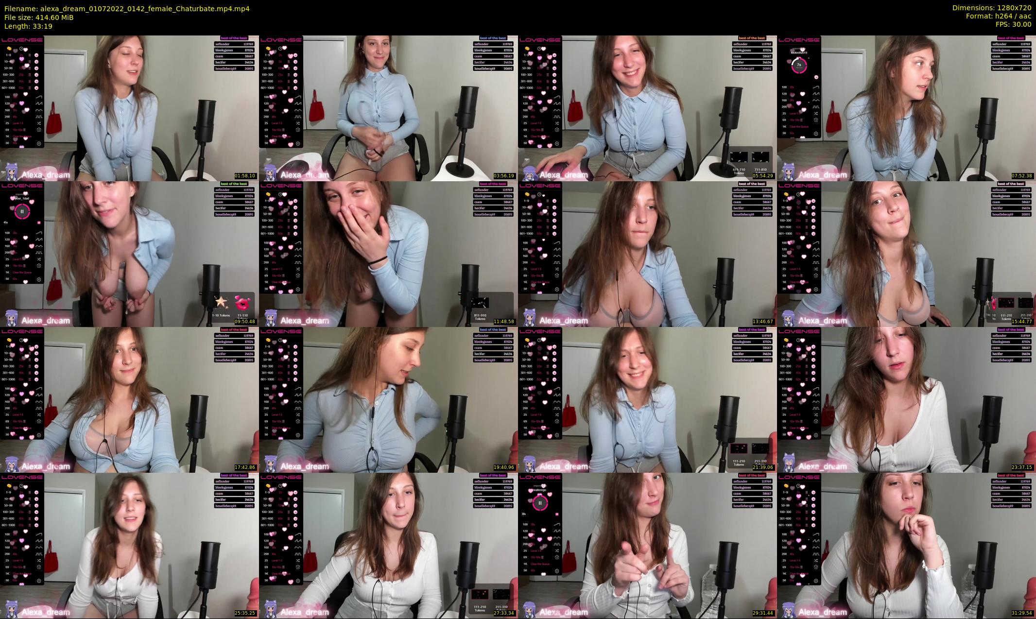 alexa_dream — 34 minute Chaturbate female cam show recording, 720p, Jul 1, 2022
