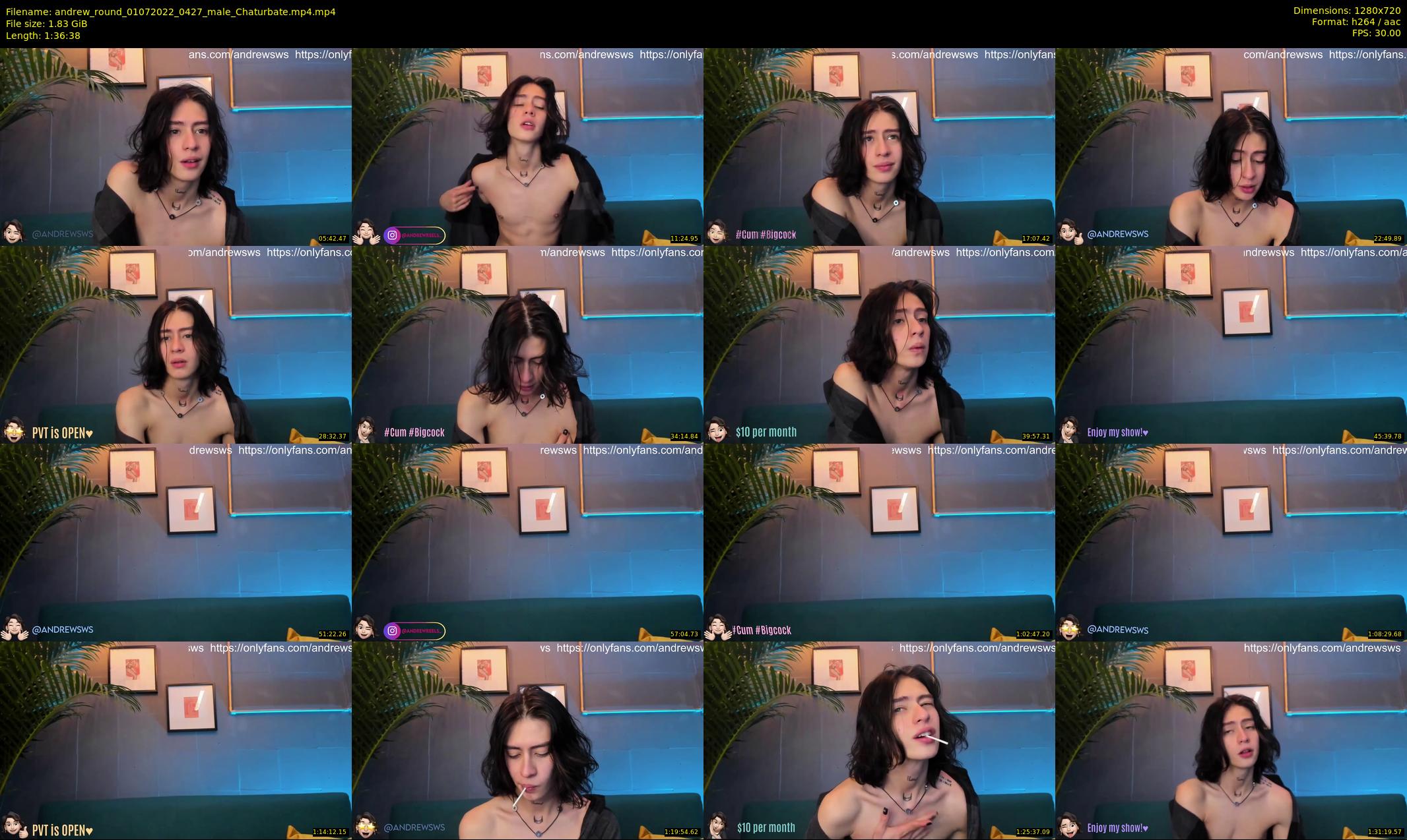 andrew_round — 97 minute Chaturbate male cam show recording, 720p, Jul 1, 2022