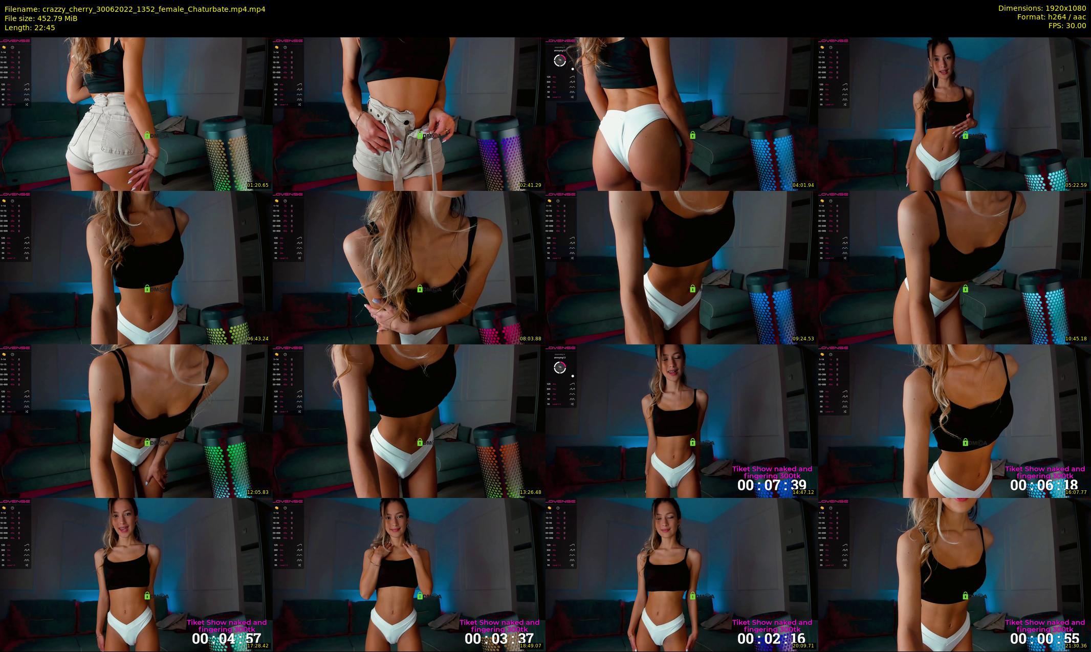 crazzy_cherry — 23 minute Chaturbate female cam show recording, 1080p, Jun 30, 2022