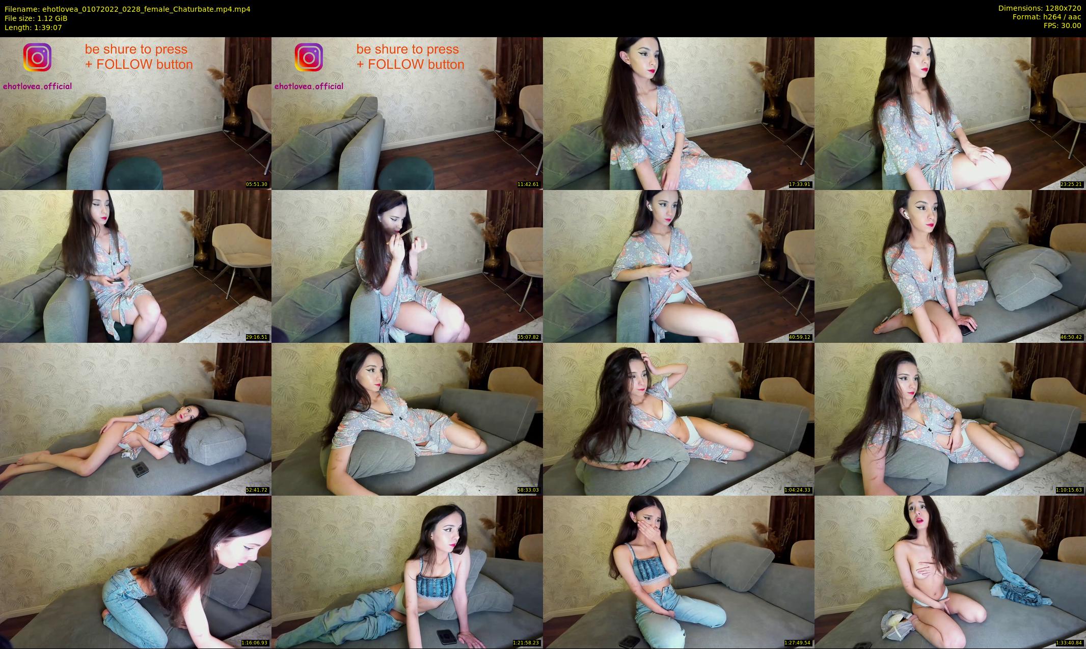 ehotlovea — 100 minute Chaturbate female cam show recording, 720p, Jul 1, 2022
