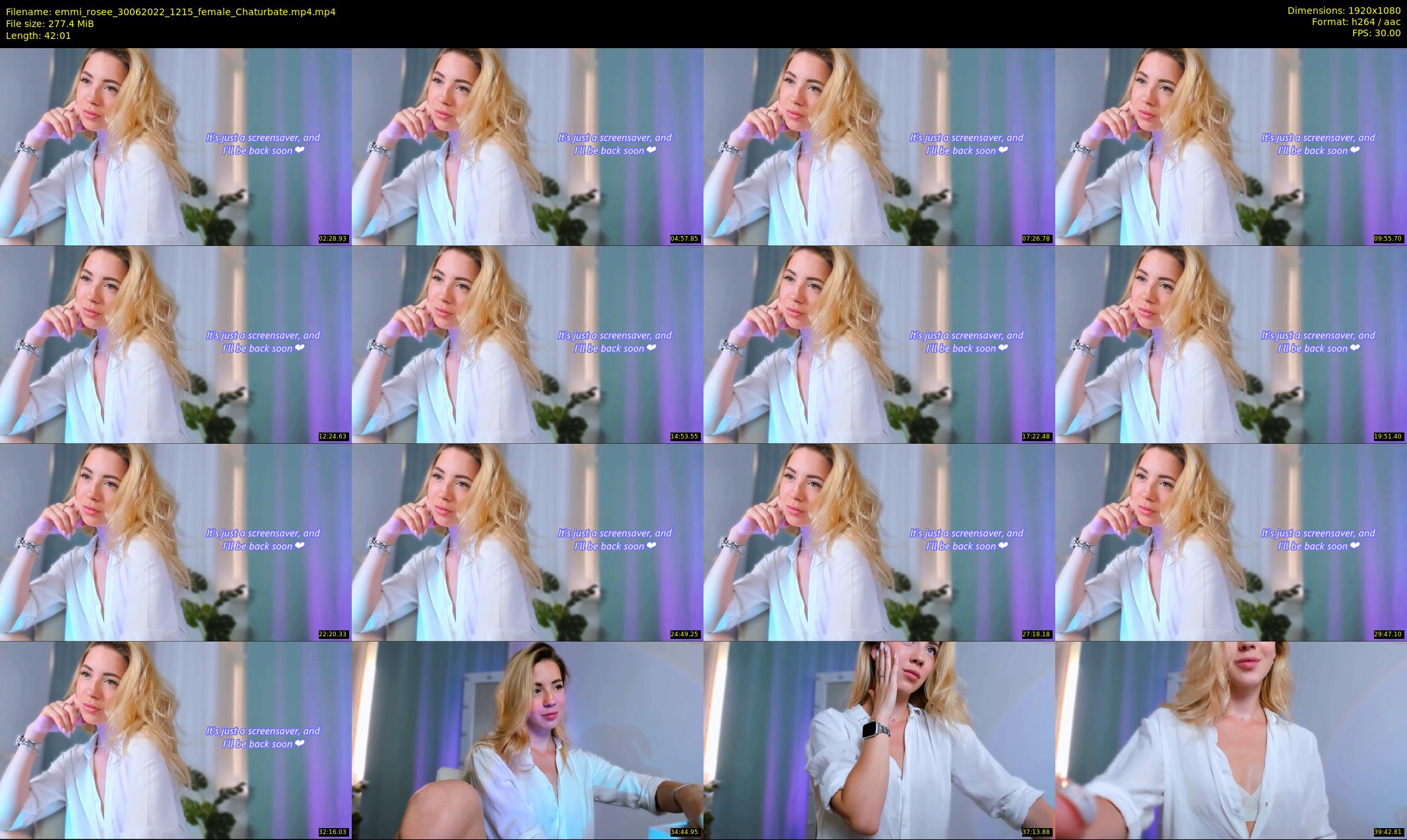 emmi_rosee — 43 minute Chaturbate female cam show recording, 1080p, Jun 30, 2022