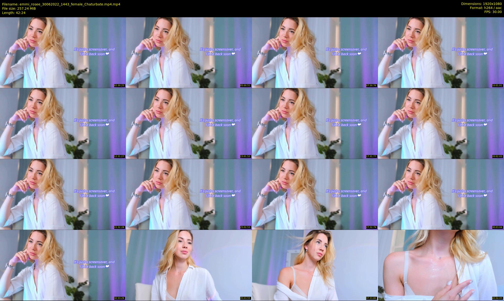 emmi_rosee — 43 minute Chaturbate female cam show recording, 1080p, Jun 30, 2022