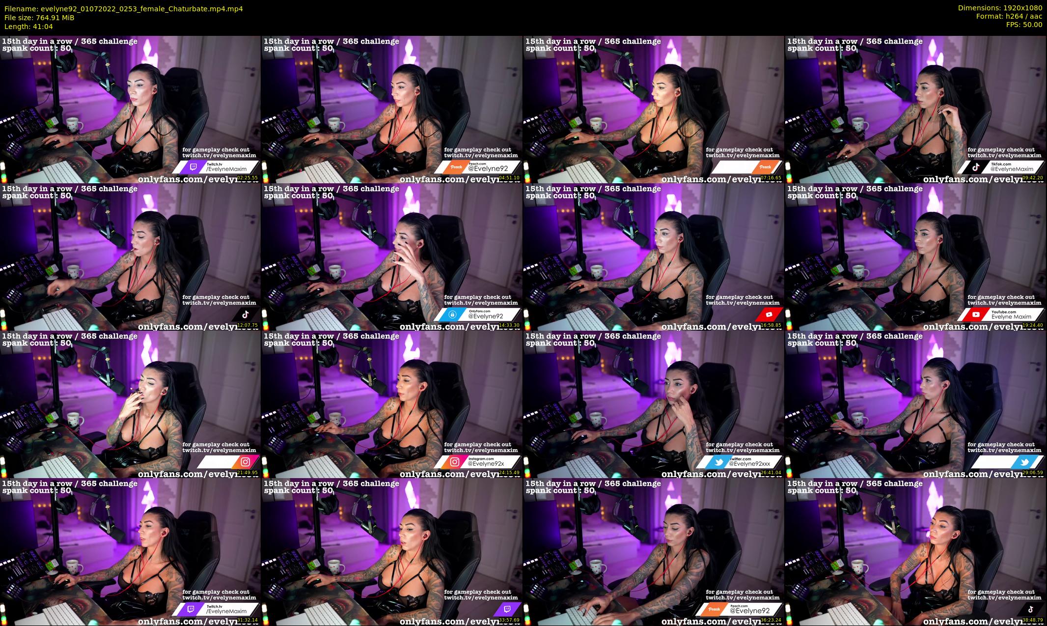 evelyne92 — 42 minute Chaturbate female cam show recording, 1080p, Jul 1, 2022