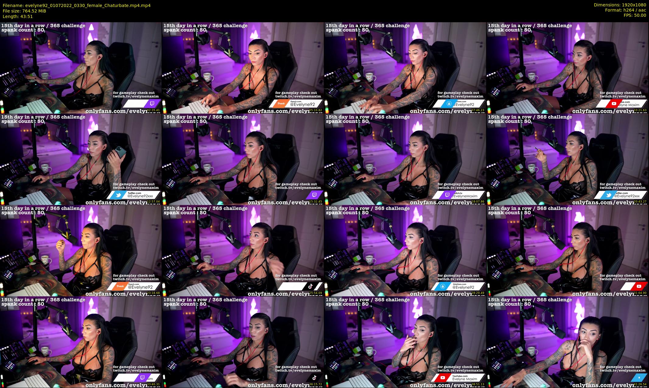 evelyne92 — 44 minute Chaturbate female cam show recording, 1080p, Jul 1, 2022