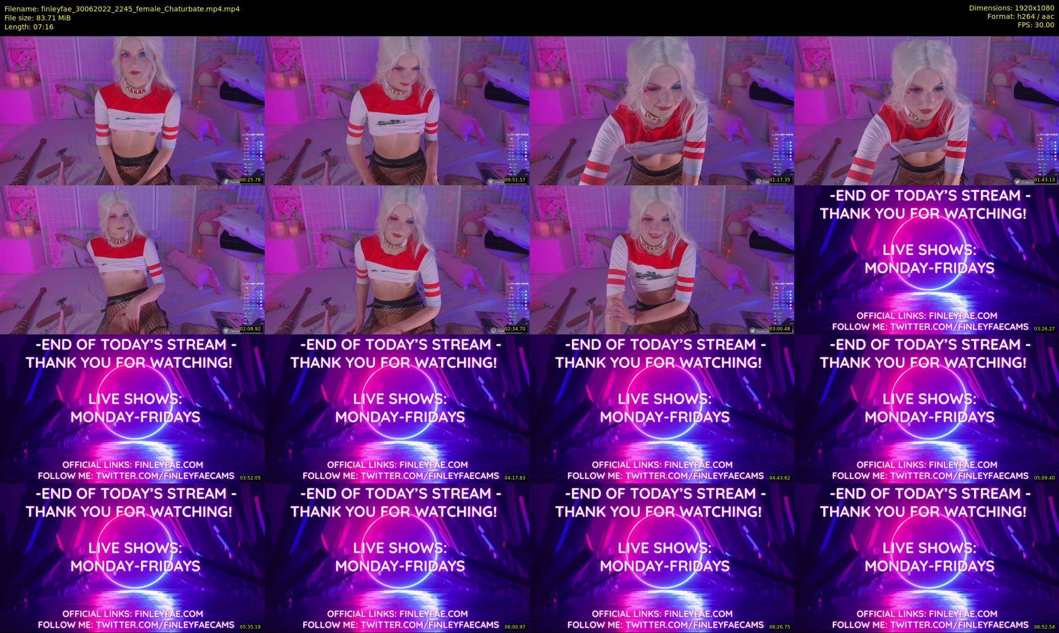 finleyfae — 8 minute Chaturbate female cam show recording, 1080p, Jun 30, 2022