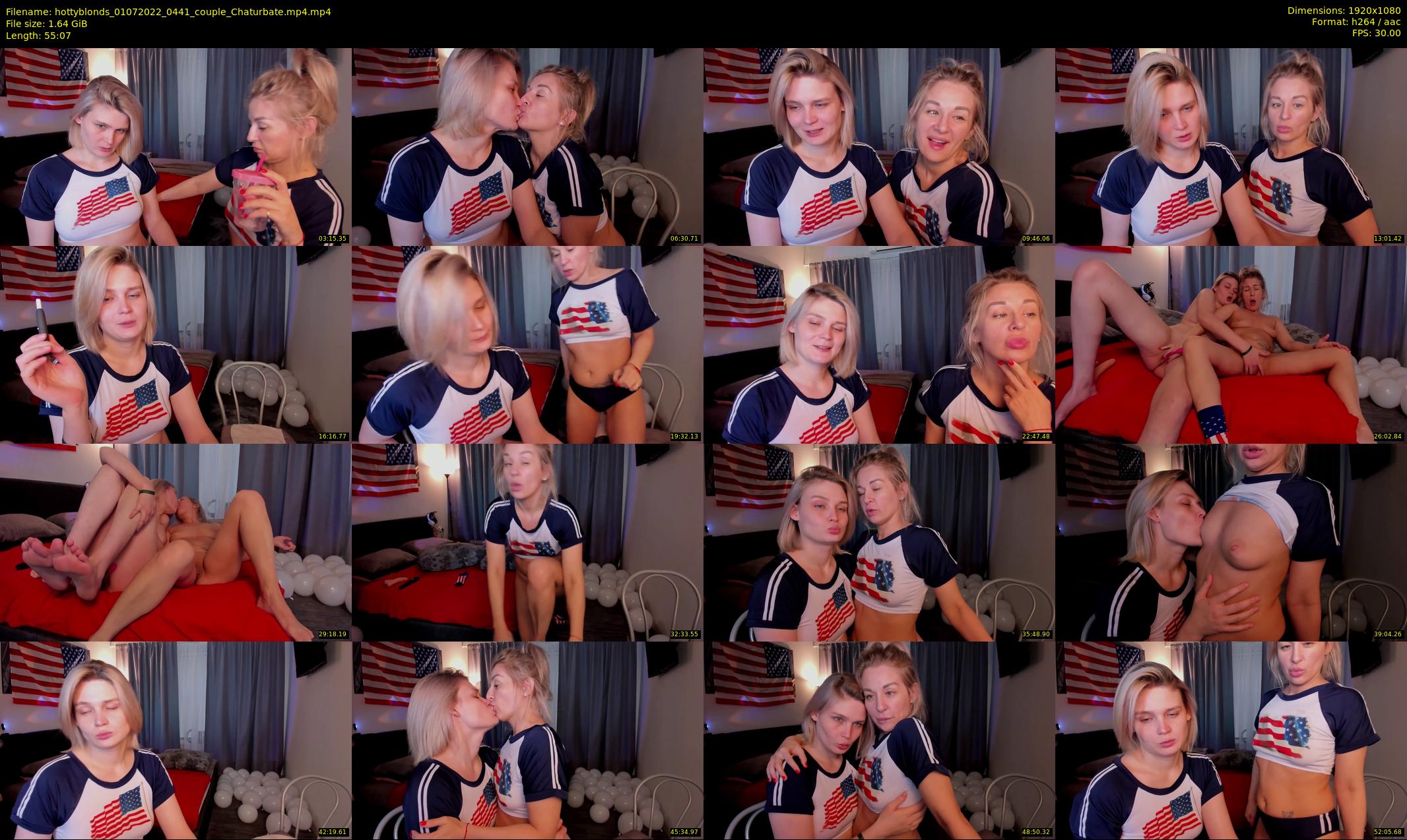 hottyblonds — 56 minute Chaturbate couple cam show recording, 1080p, Jul 1, 2022