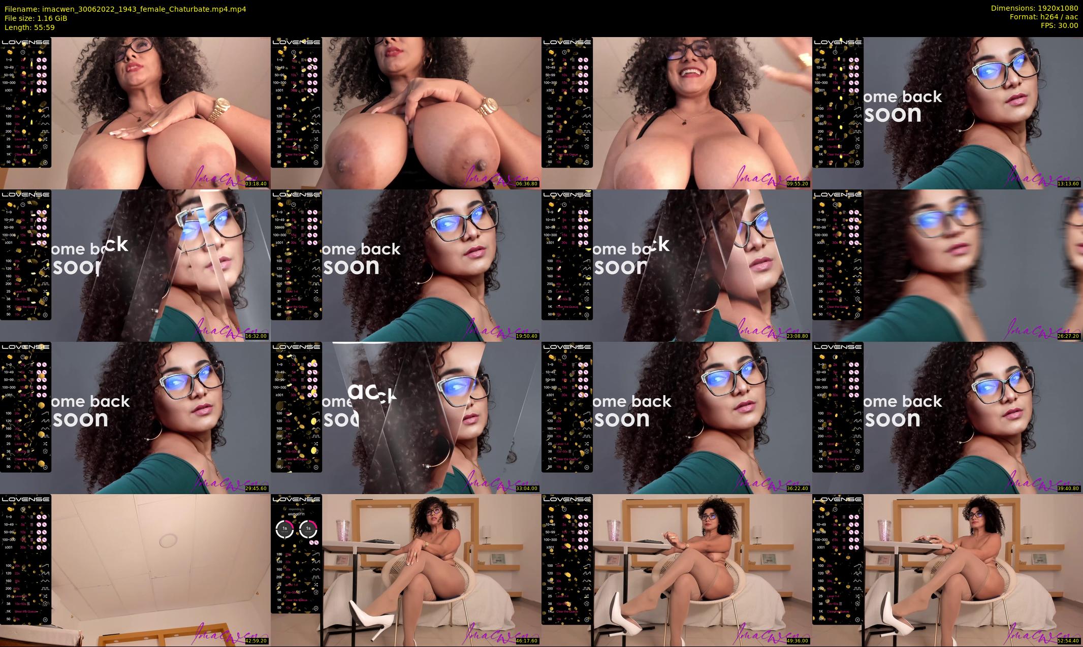 imacwen — 56 minute Chaturbate female cam show recording, 1080p, Jun 30, 2022