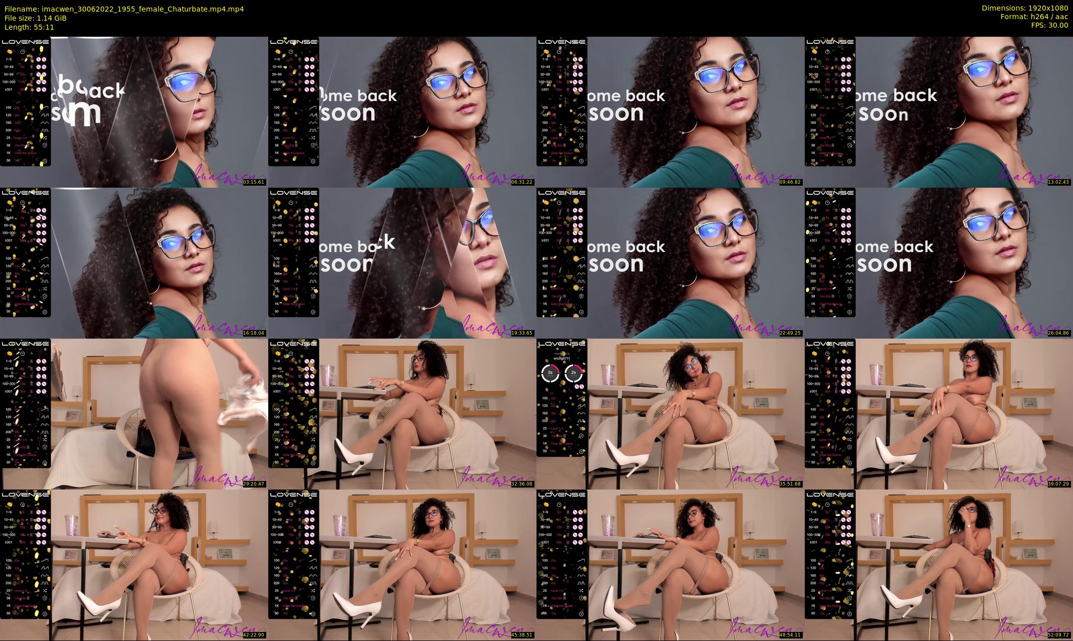imacwen — 56 minute Chaturbate female cam show recording, 1080p, Jun 30, 2022