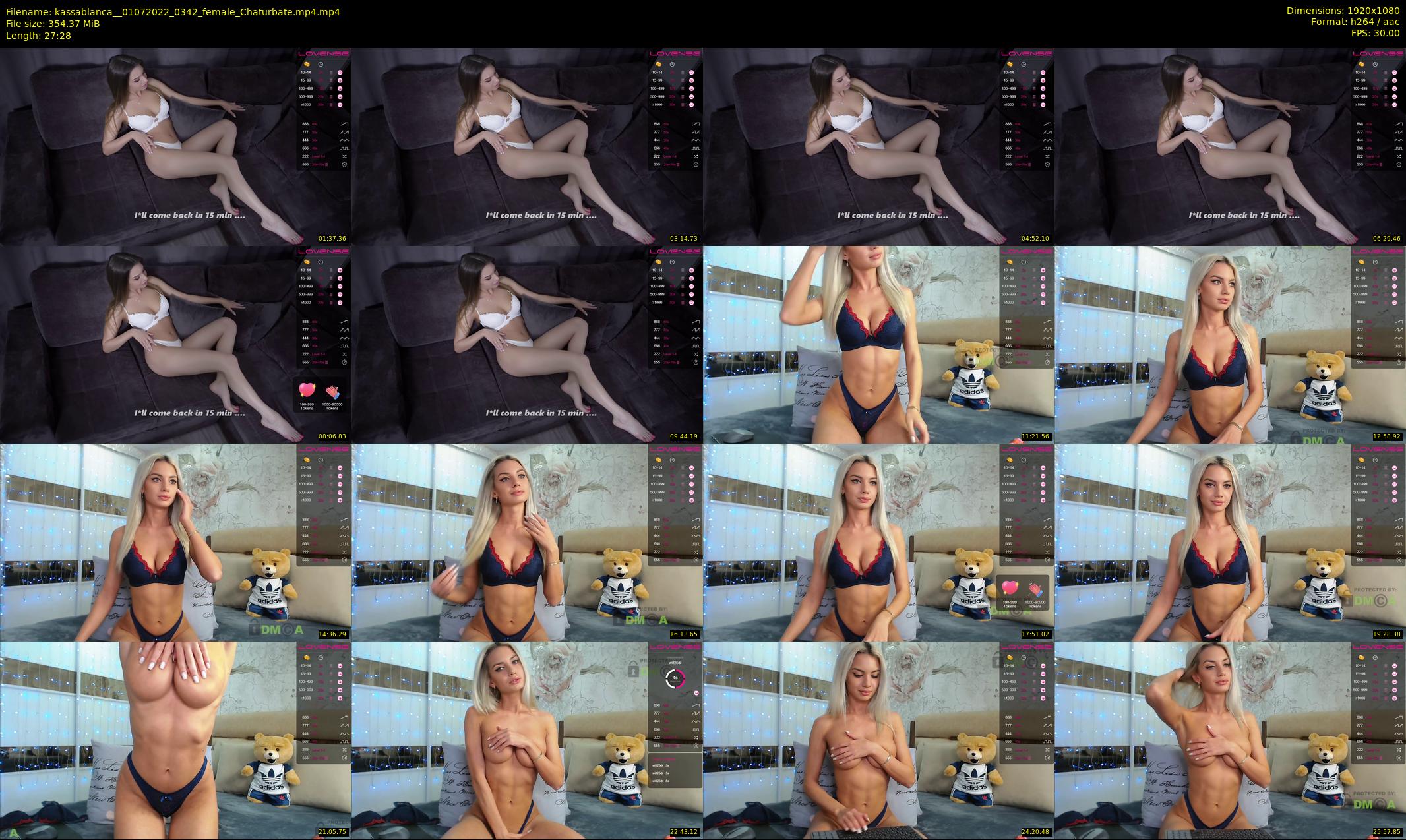 kassablanca_ — 28 minute Chaturbate female cam show recording, 1080p, Jul 1, 2022