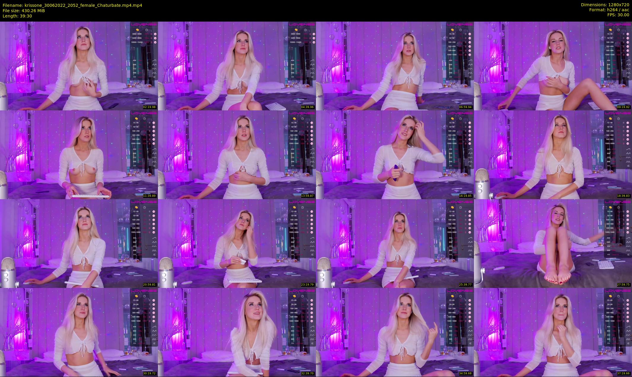 krissone — 40 minute Chaturbate female cam show recording, 720p, Jun 30, 2022