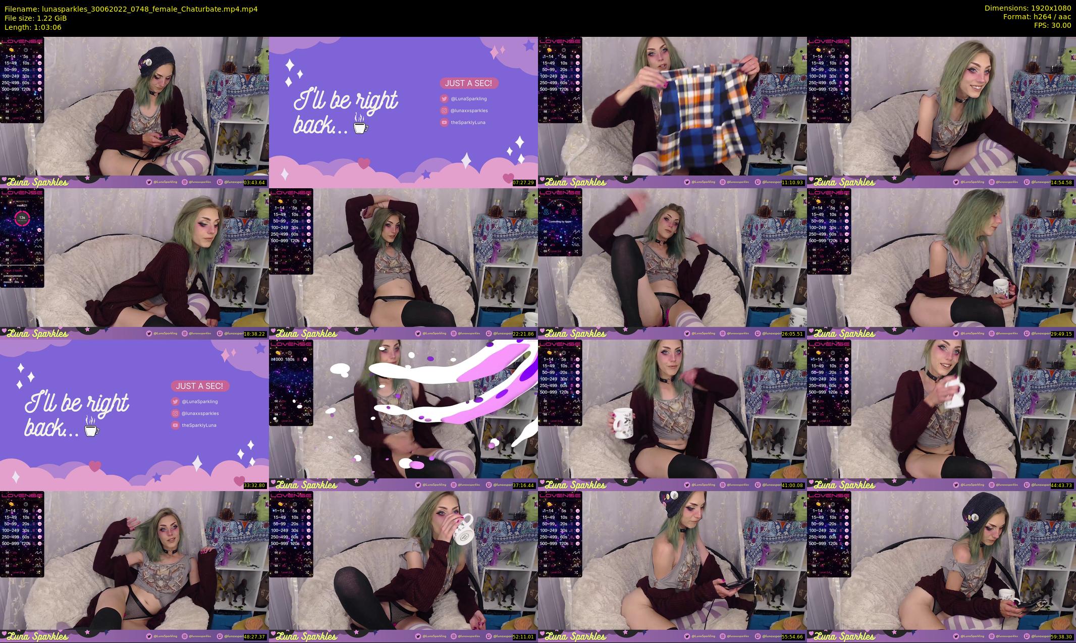 lunasparkles — 64 minute Chaturbate female cam show recording, 1080p, Jun 30, 2022