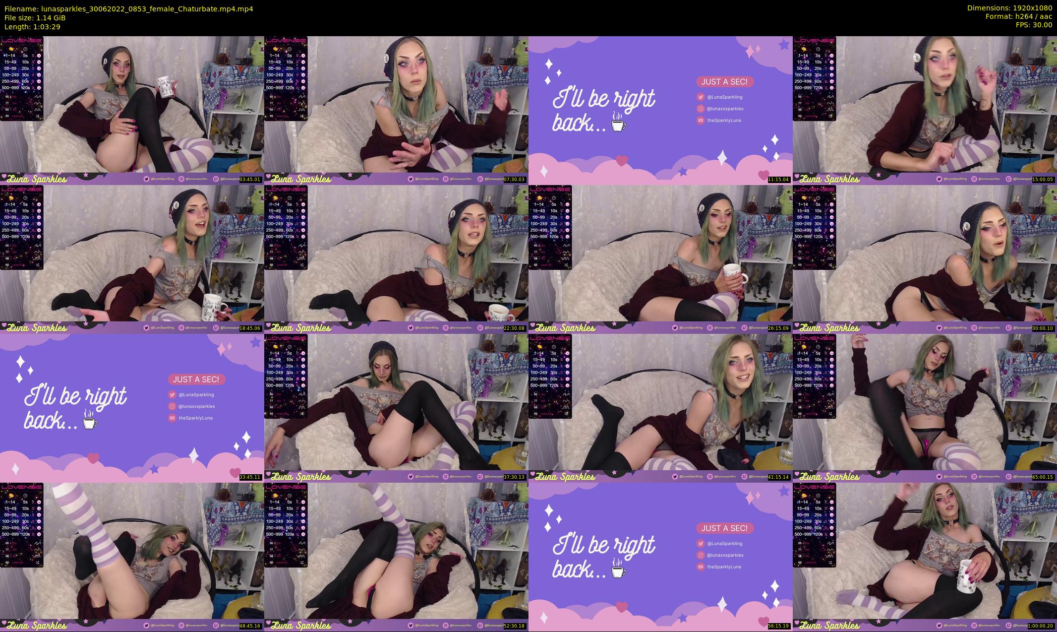 lunasparkles — 64 minute Chaturbate female cam show recording, 1080p, Jun 30, 2022