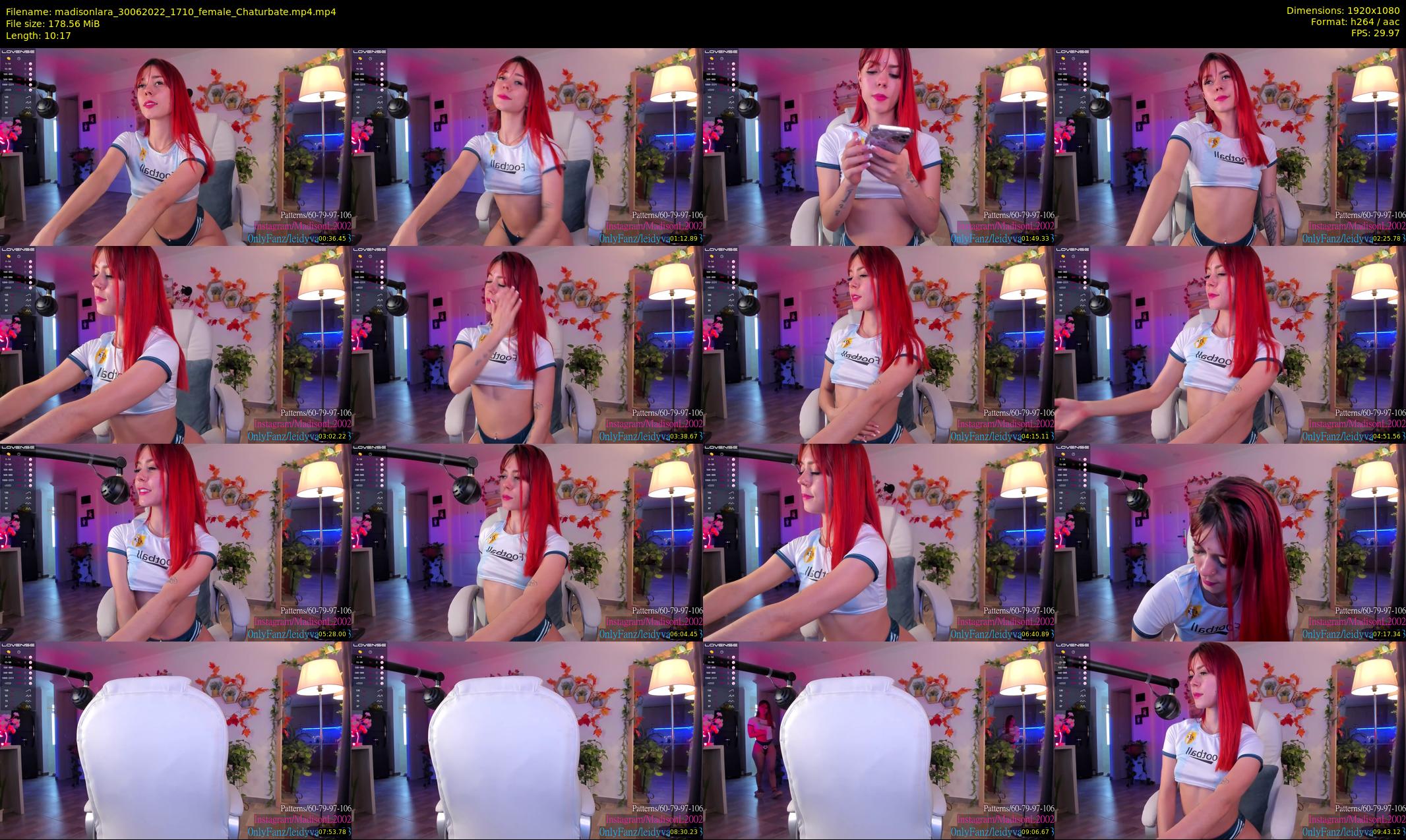 madisonlara — 11 minute Chaturbate female cam show recording, 1080p, Jun 30, 2022