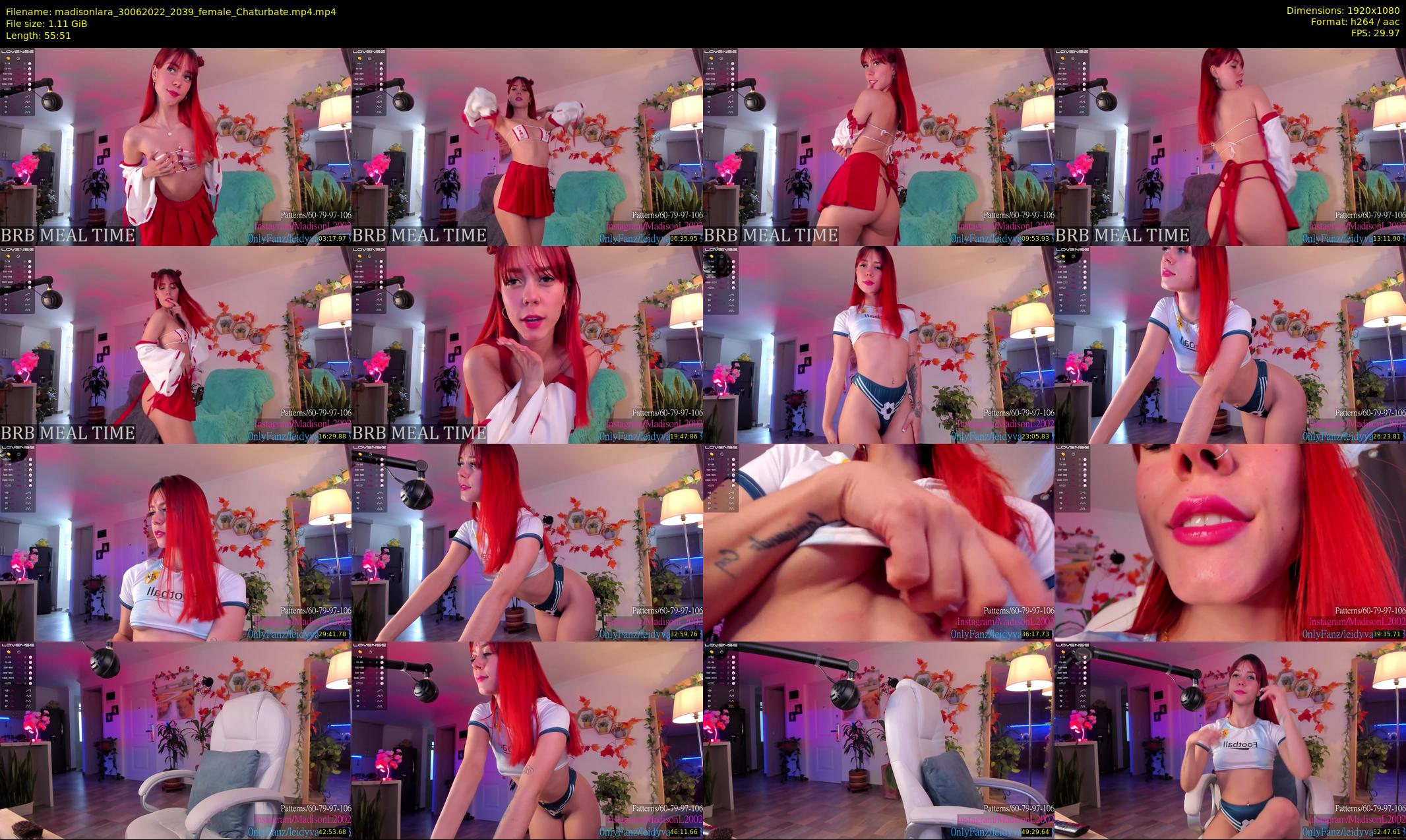 madisonlara — 56 minute Chaturbate female cam show recording, 1080p, Jun 30, 2022