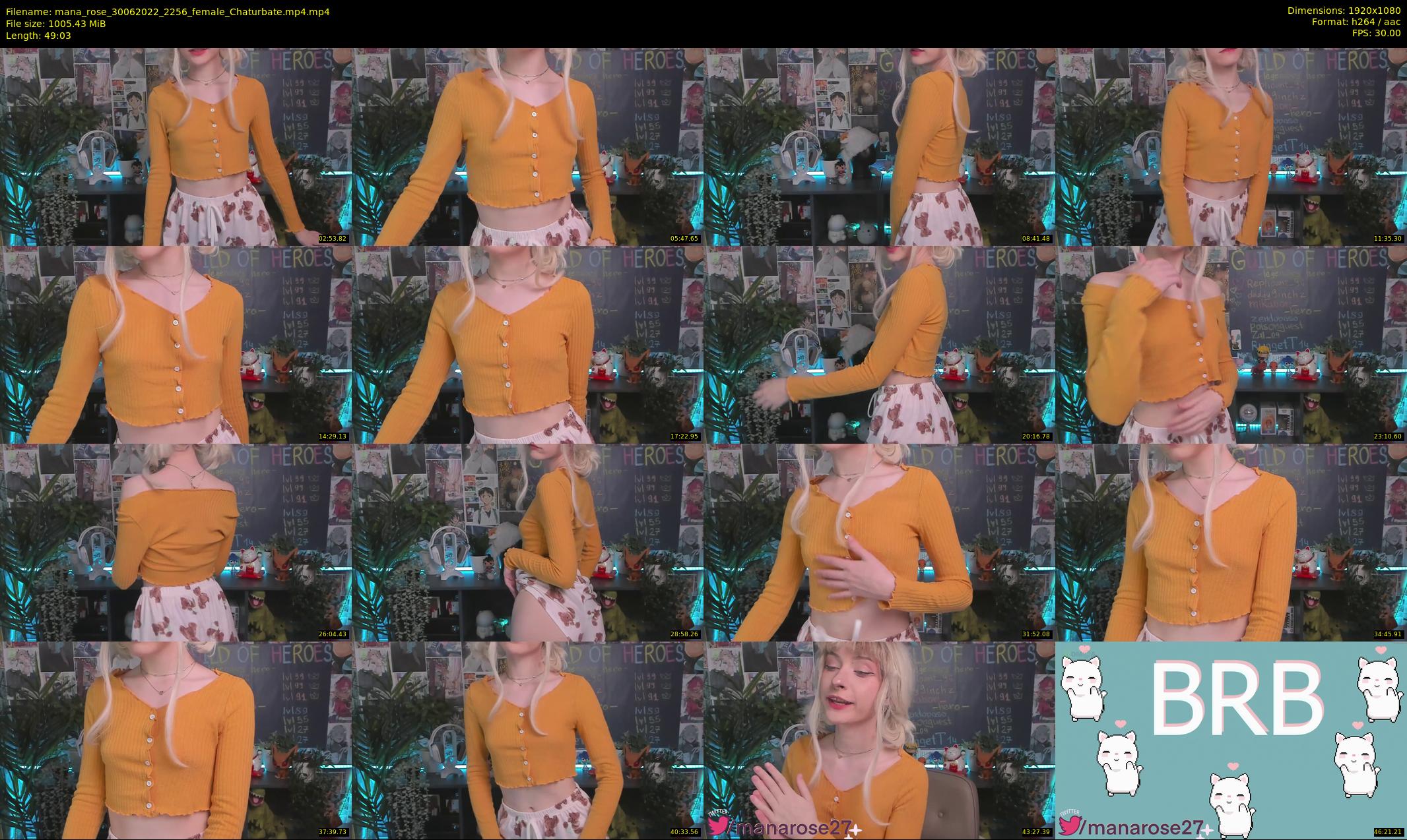 mana_rose — 50 minute Chaturbate female cam show recording, 1080p, Jun 30, 2022