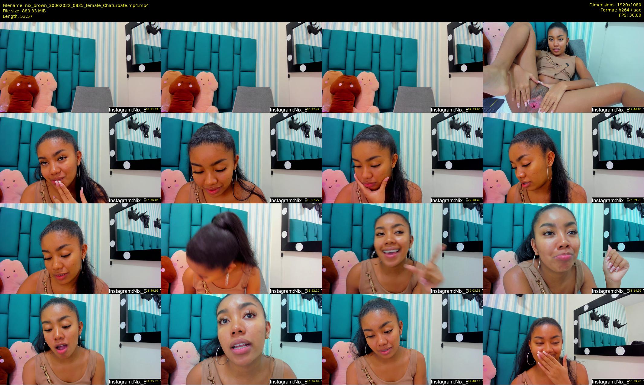 nix_brown — 54 minute Chaturbate female cam show recording, 1080p, Jun 30, 2022