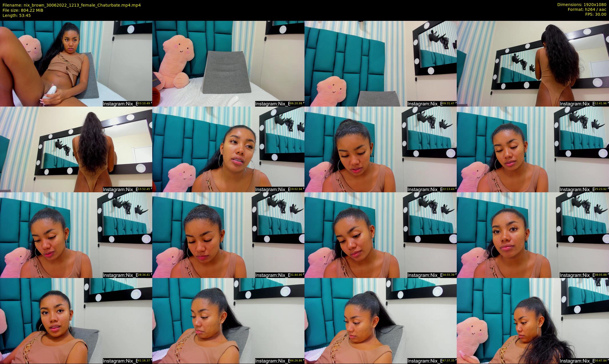 nix_brown — 54 minute Chaturbate female cam show recording, 1080p, Jun 30, 2022