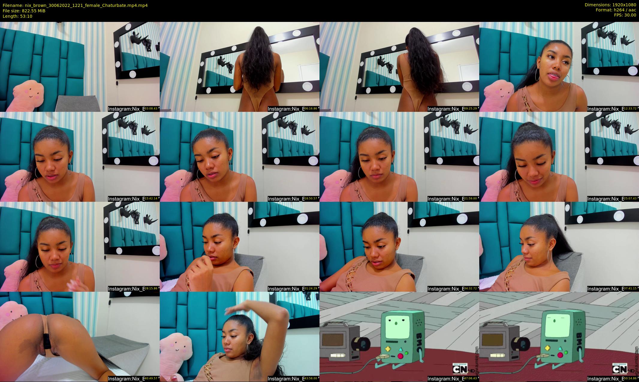 nix_brown — 54 minute Chaturbate female cam show recording, 1080p, Jun 30, 2022