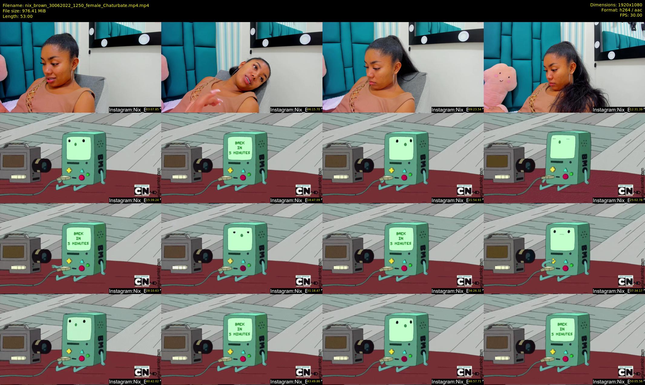 nix_brown — 53 minute Chaturbate female cam show recording, 1080p, Jun 30, 2022