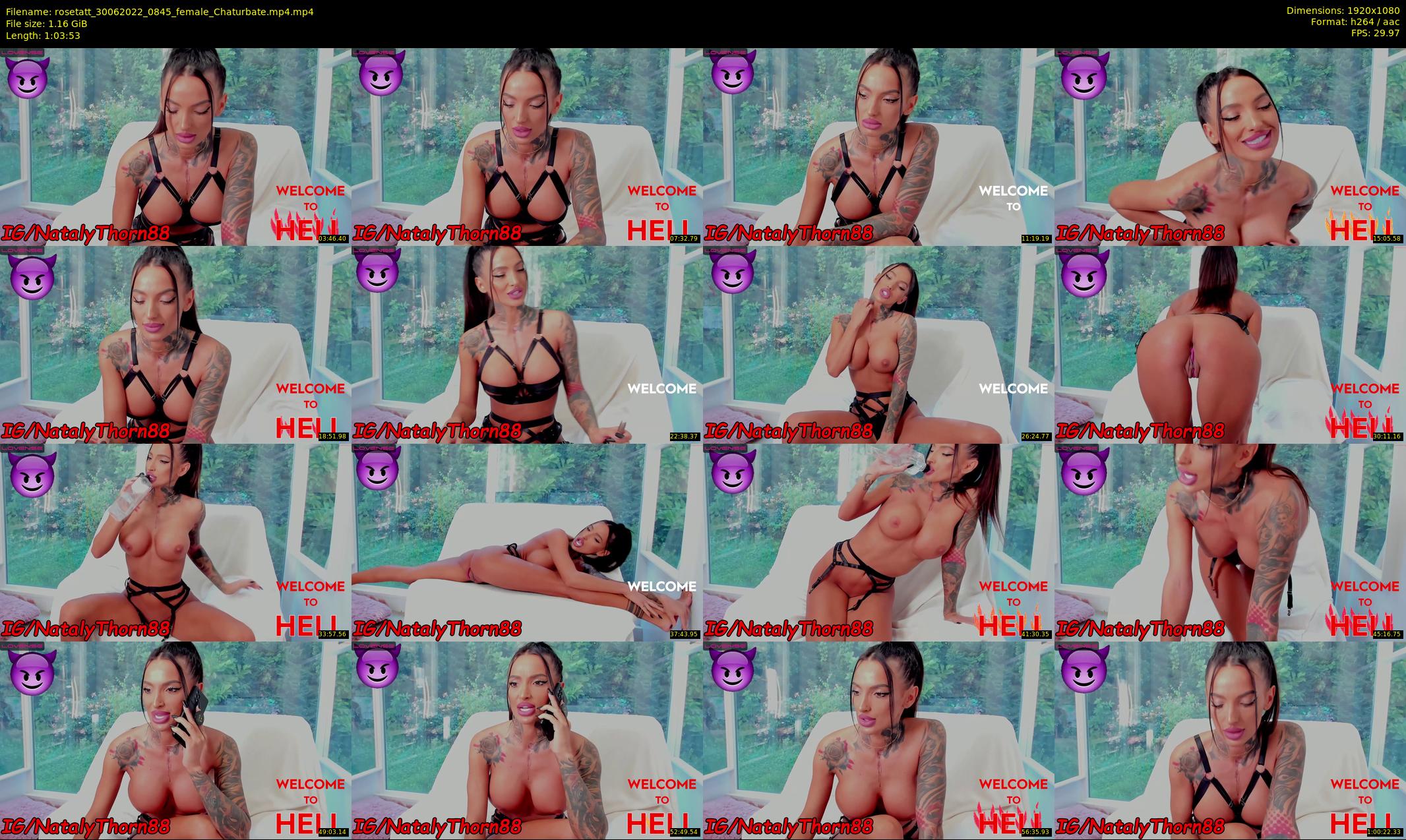 rosetatt — 64 minute Chaturbate female cam show recording, 1080p, Jun 30, 2022