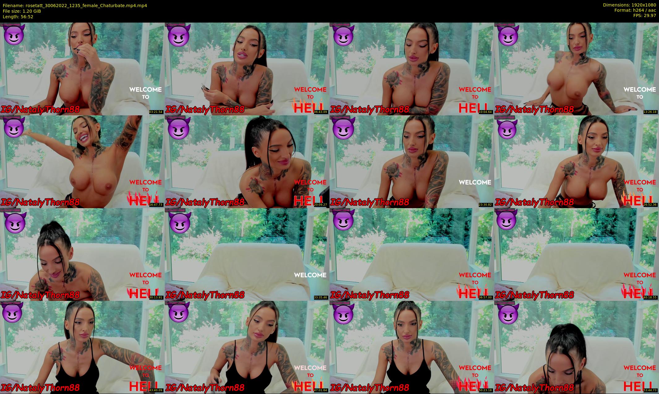 rosetatt — 57 minute Chaturbate female cam show recording, 1080p, Jun 30, 2022