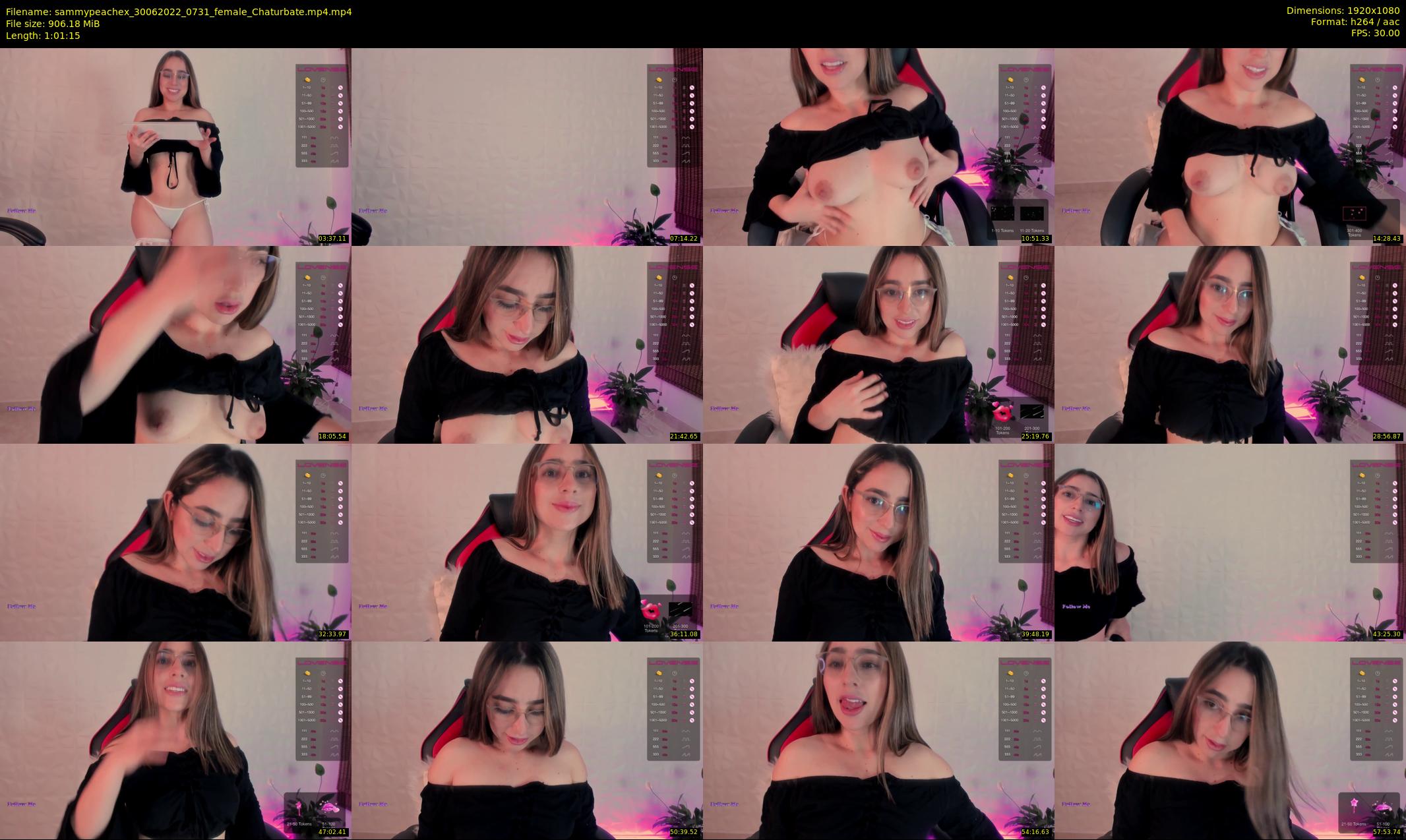 sammypeachex — 62 minute Chaturbate female cam show recording, 1080p, Jun 30, 2022