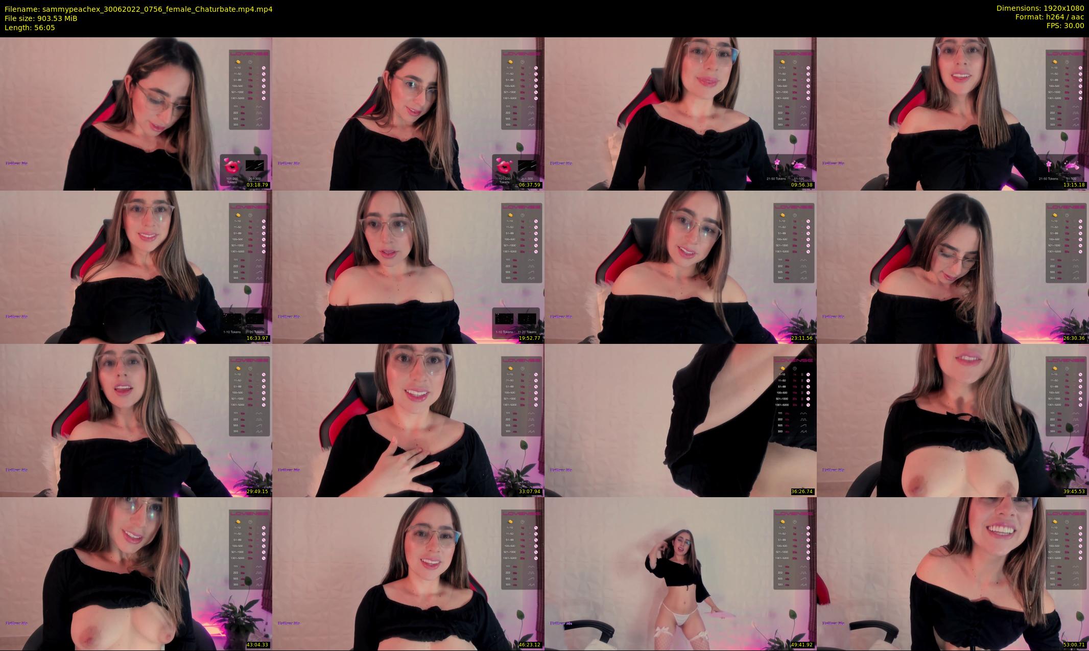 sammypeachex — 57 minute Chaturbate female cam show recording, 1080p, Jun 30, 2022