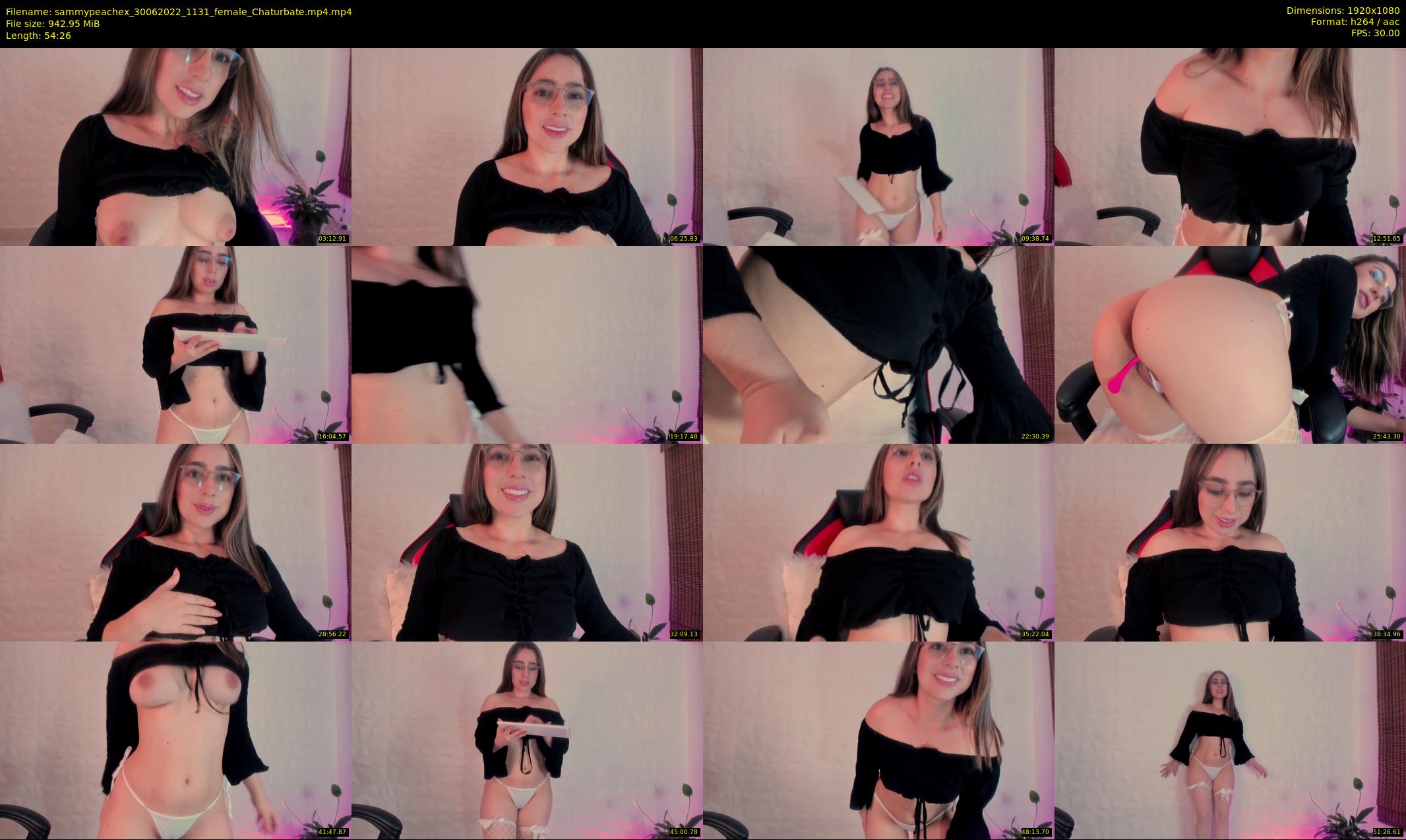 sammypeachex — 55 minute Chaturbate female cam show recording, 1080p, Jun 30, 2022