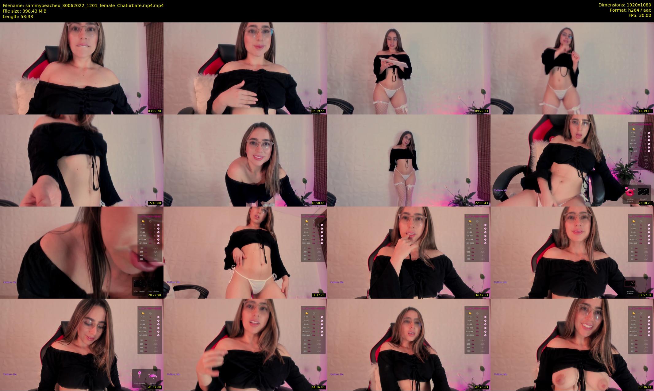 sammypeachex — 54 minute Chaturbate female cam show recording, 1080p, Jun 30, 2022