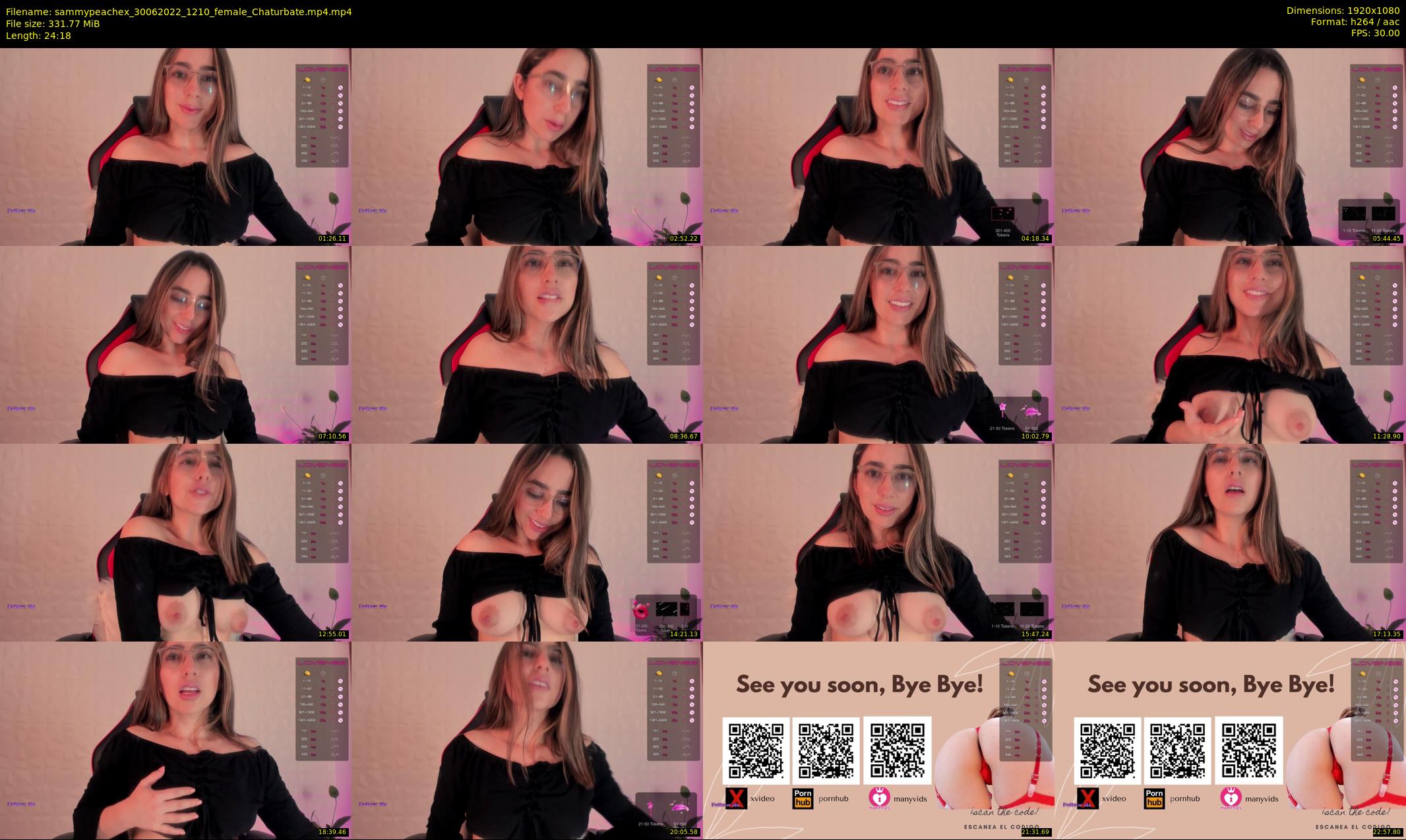 sammypeachex — 25 minute Chaturbate female cam show recording, 1080p, Jun 30, 2022