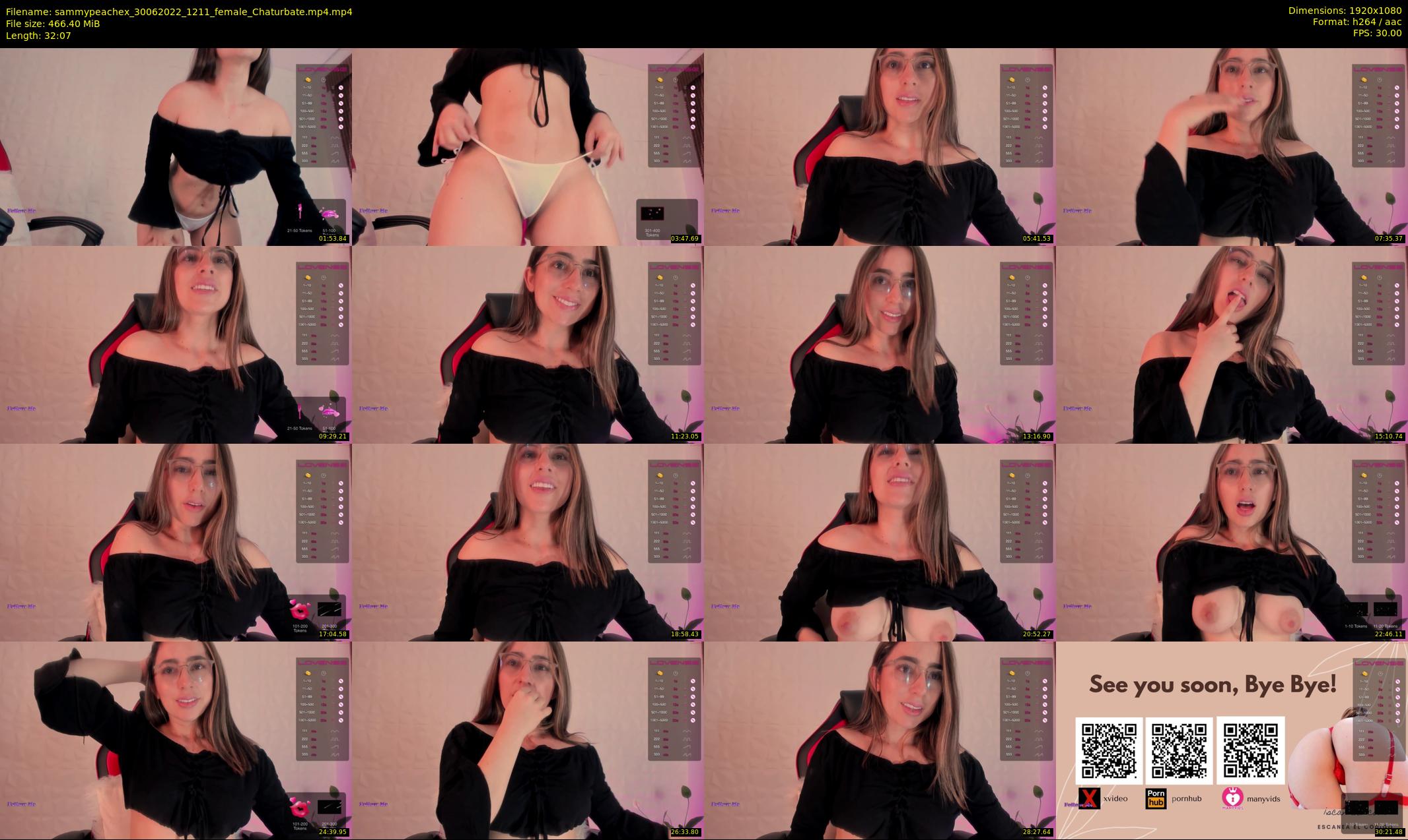 sammypeachex — 33 minute Chaturbate female cam show recording, 1080p, Jun 30, 2022