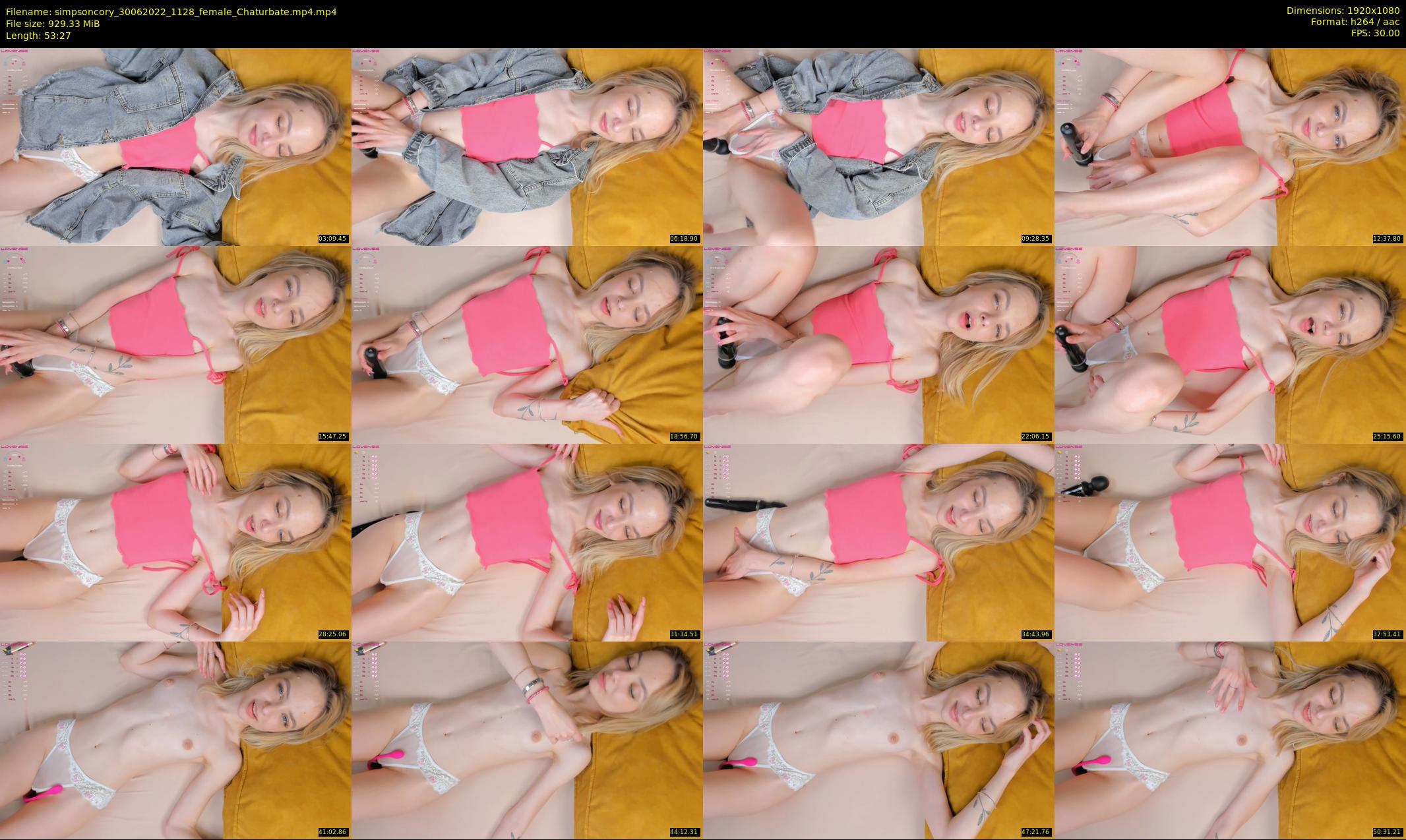 simpsoncory — 54 minute Chaturbate female cam show recording, 1080p, Jun 30, 2022