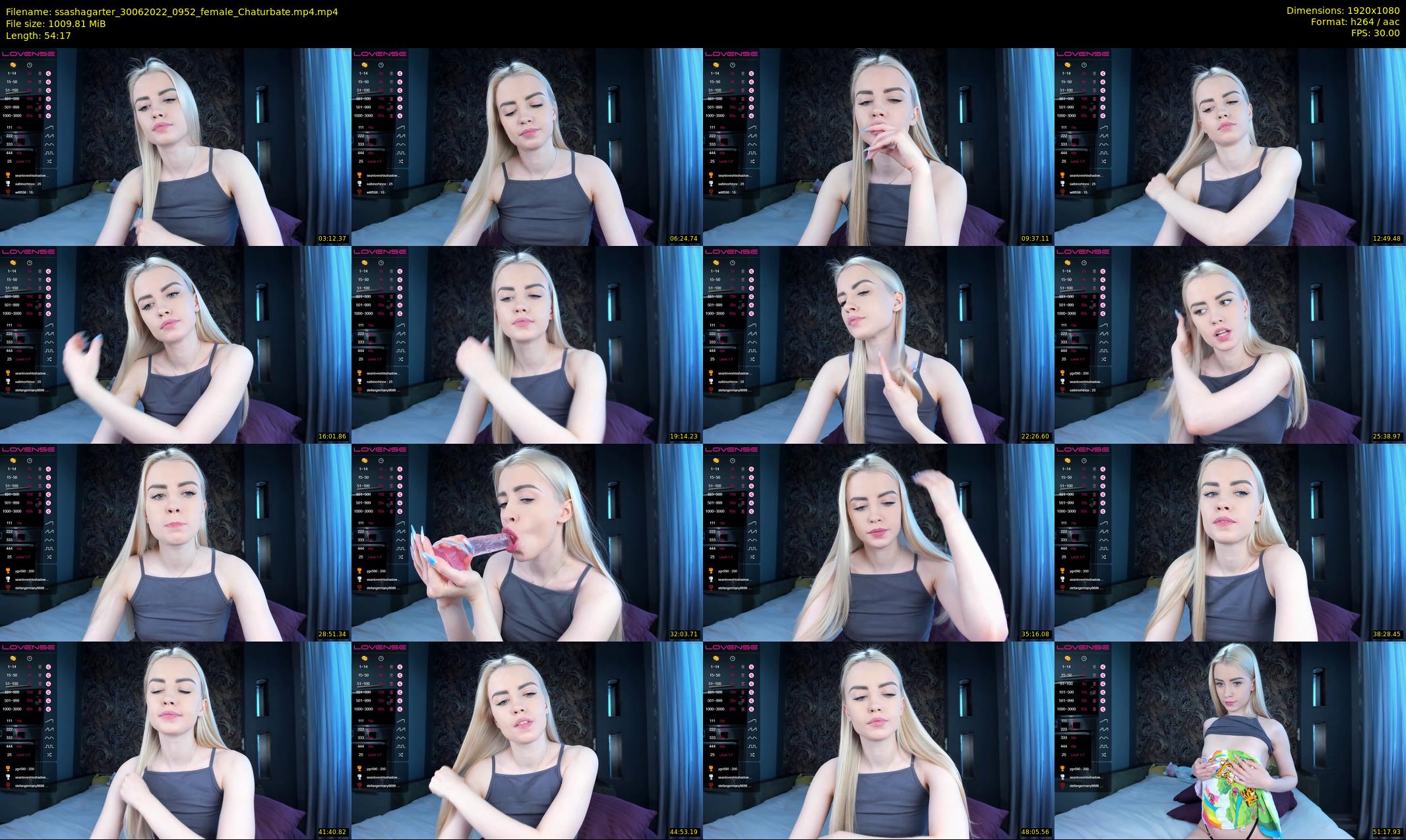 ssashagarter — 55 minute Chaturbate female cam show recording, 1080p, Jun 30, 2022