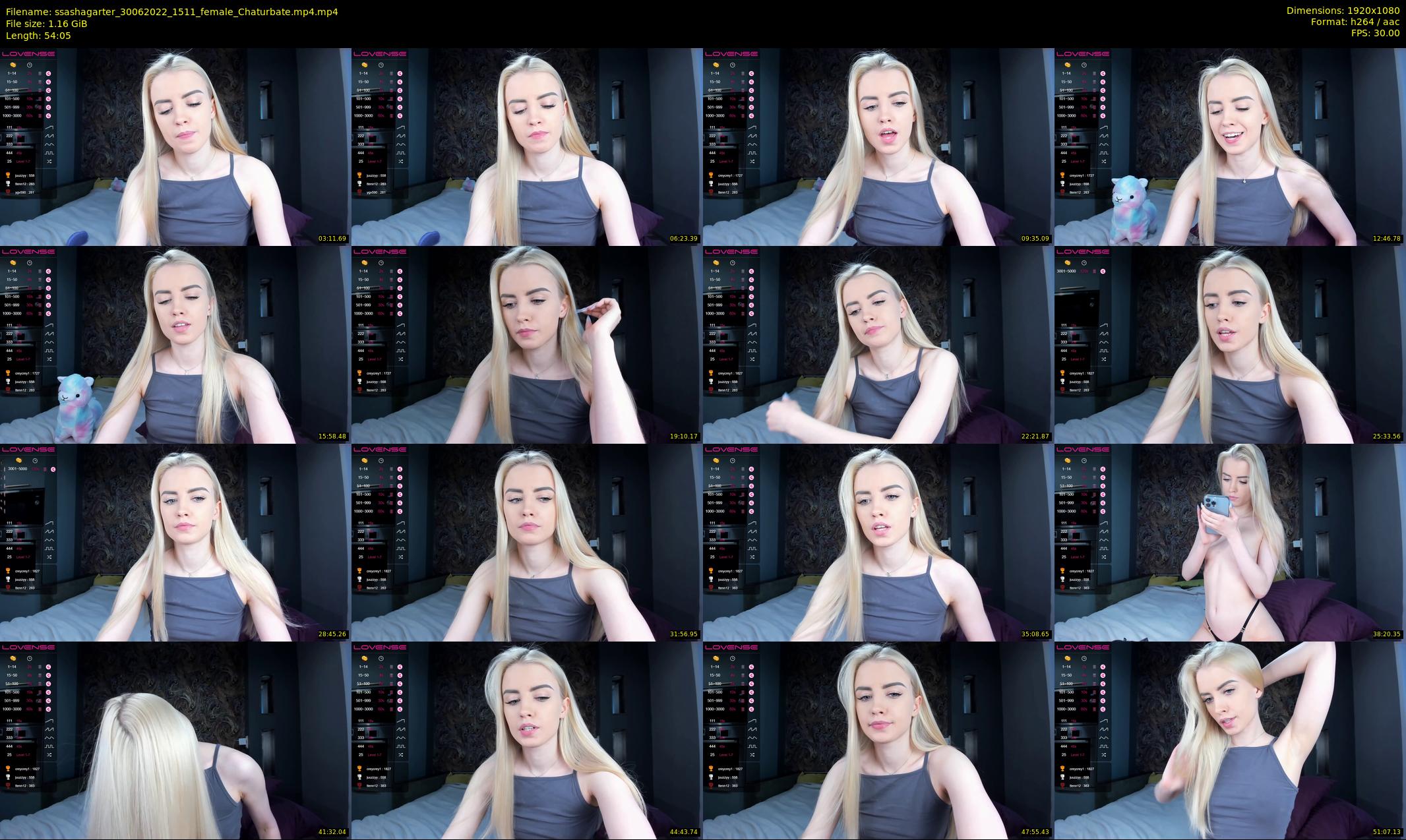 ssashagarter — 55 minute Chaturbate female cam show recording, 1080p, Jun 30, 2022