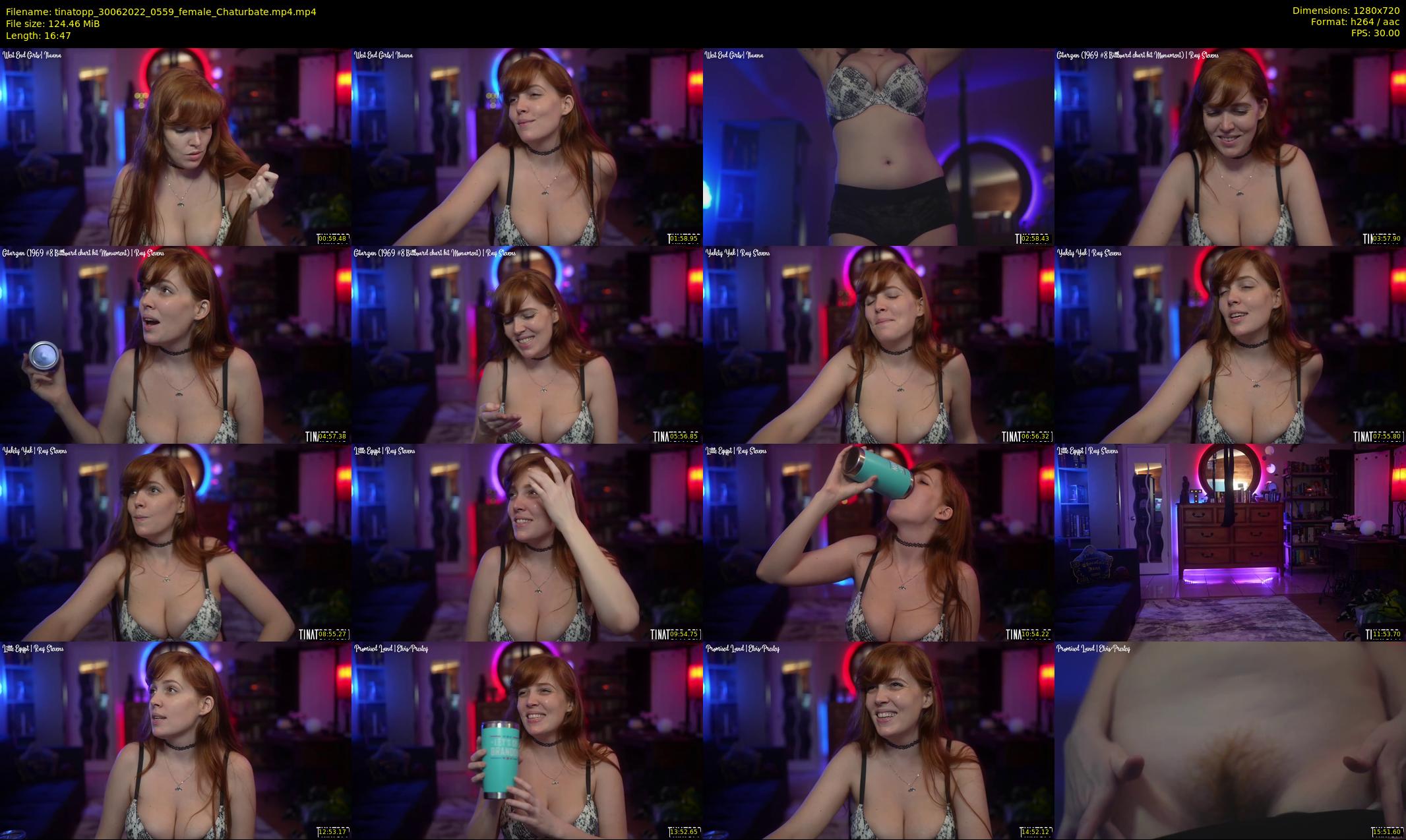 tinatopp — 17 minute Chaturbate female cam show recording, 720p, Jun 30, 2022