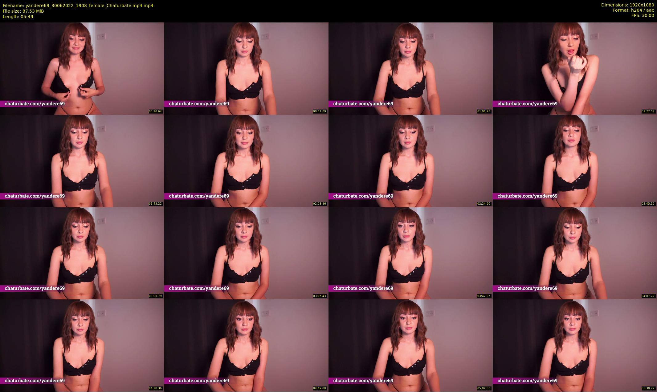 yandere69 — 6 minute Chaturbate female cam show recording, 1080p, Jun 30, 2022