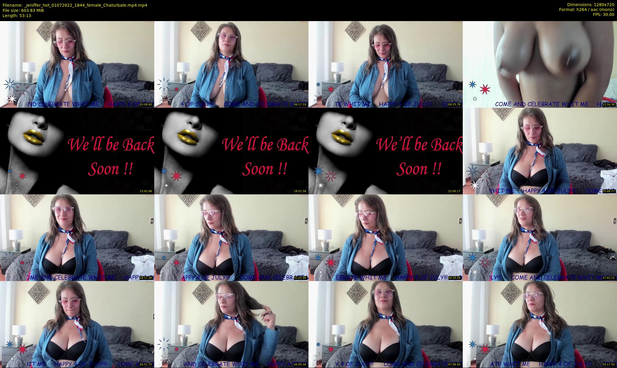 _jeniffer_hot — 54 minute Chaturbate female cam show recording, 720p, Jul 1, 2022