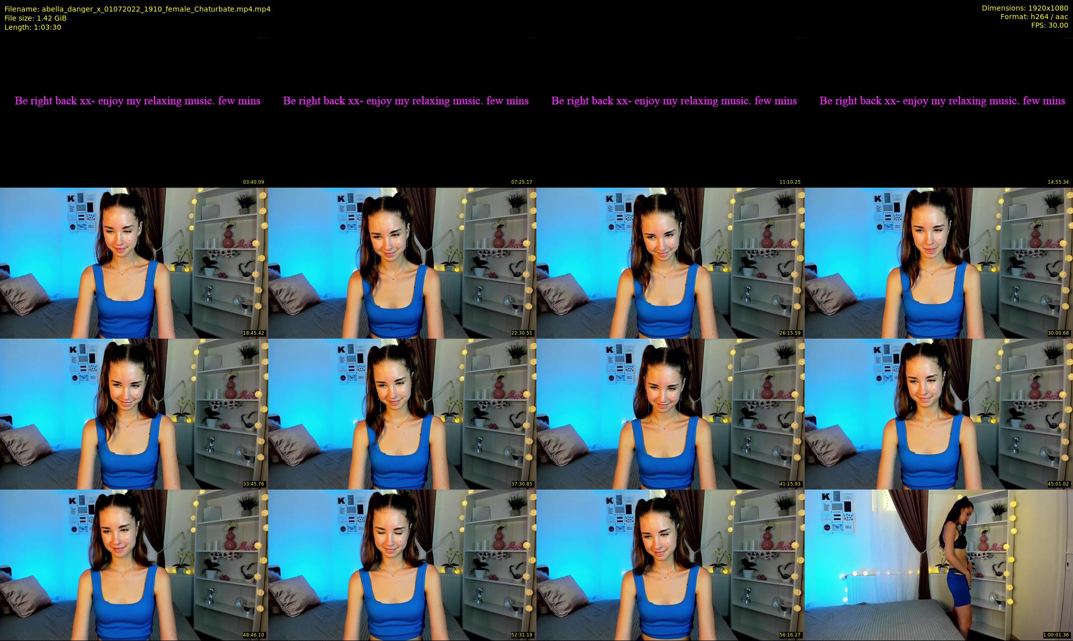 abella_danger_x — 64 minute Chaturbate female cam show recording, 1080p, Jul 1, 2022