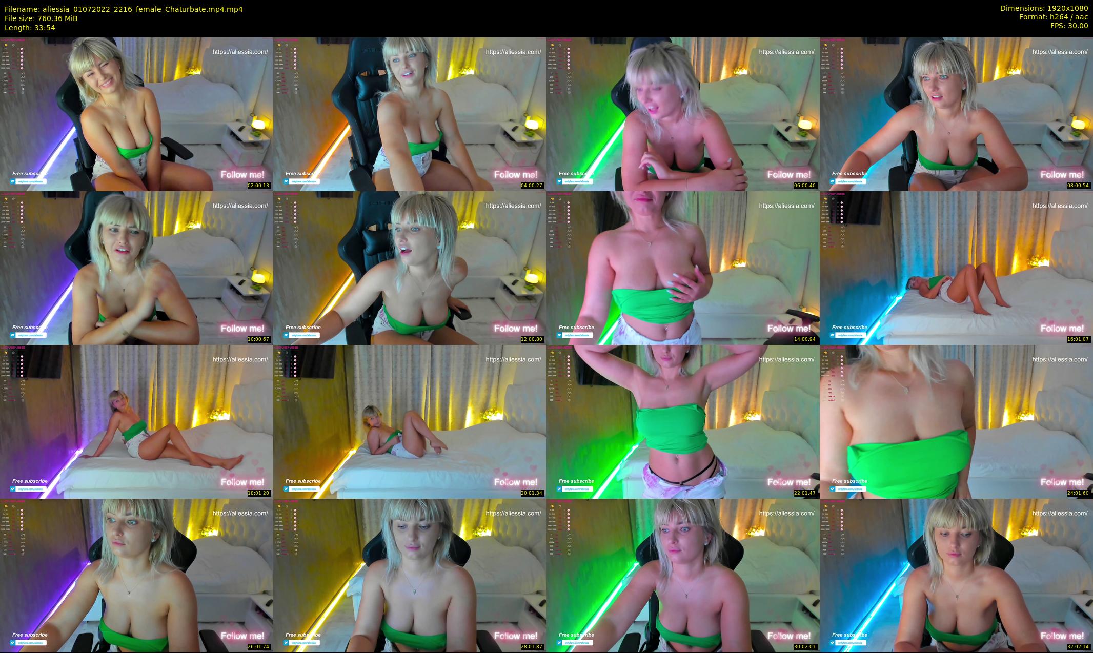 aliessia — 34 minute Chaturbate female cam show recording, 1080p, Jul 1, 2022
