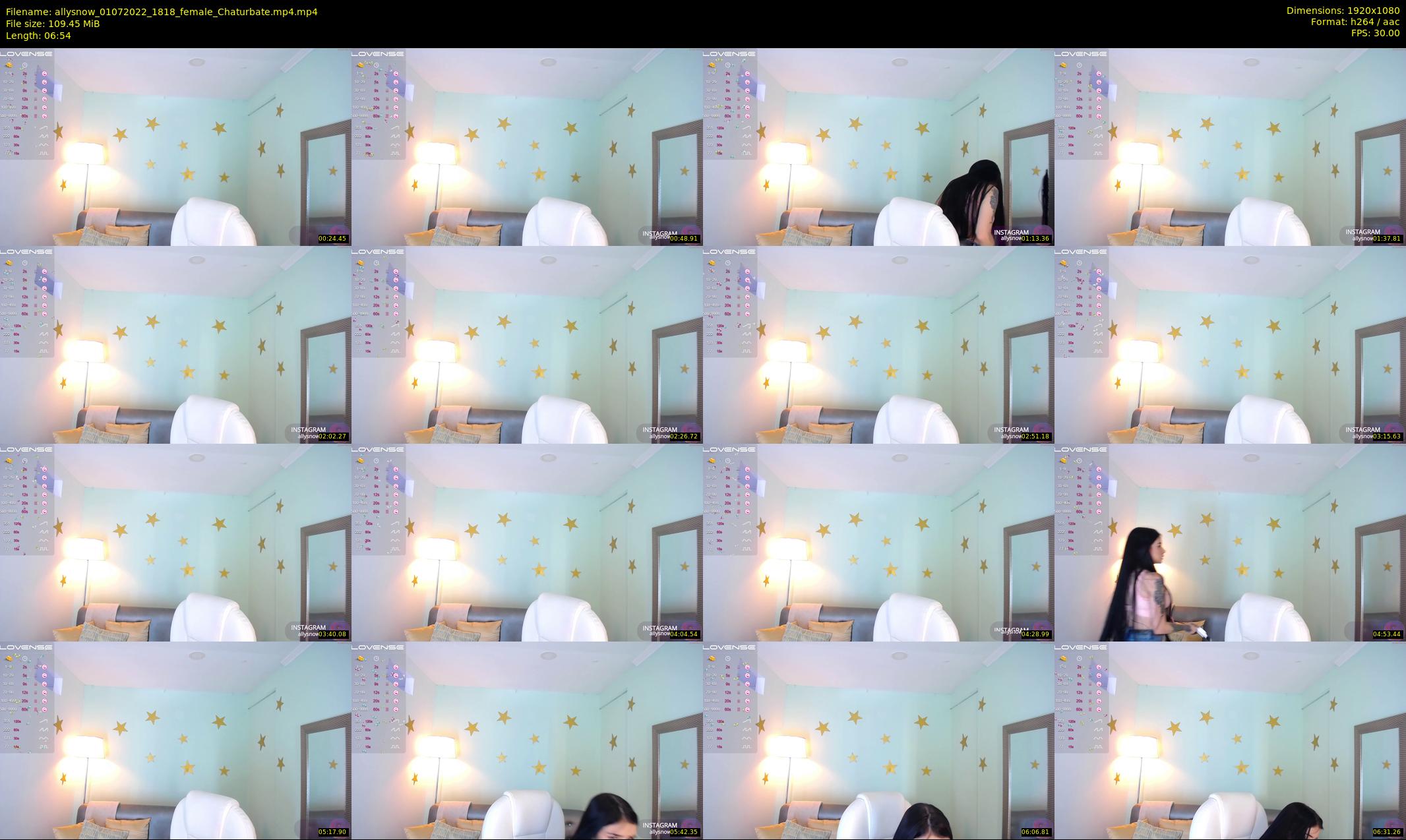 allysnow — 7 minute Chaturbate female cam show recording, 1080p, Jul 1, 2022