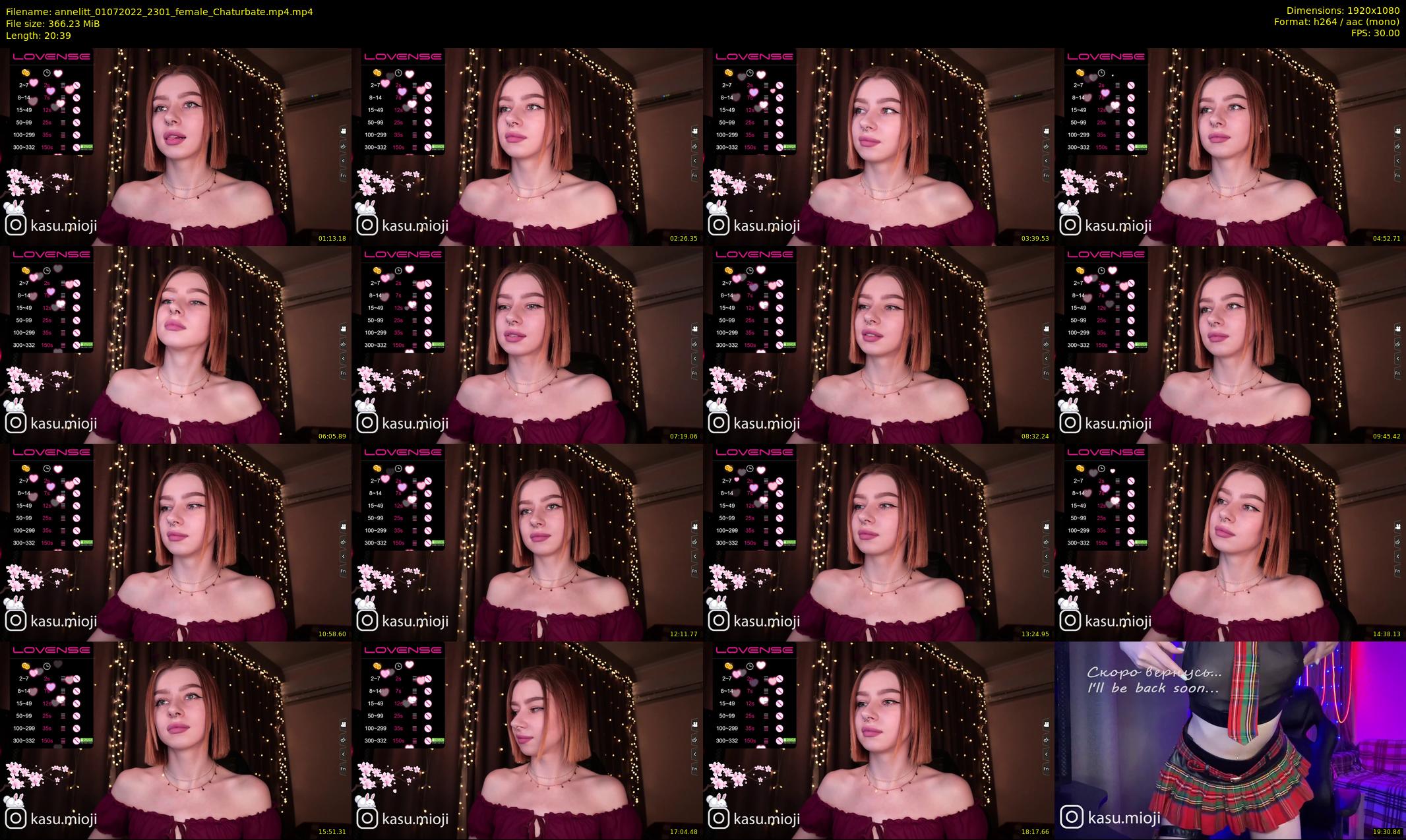 annelitt — 21 minute Chaturbate female cam show recording, 1080p, Jul 1, 2022